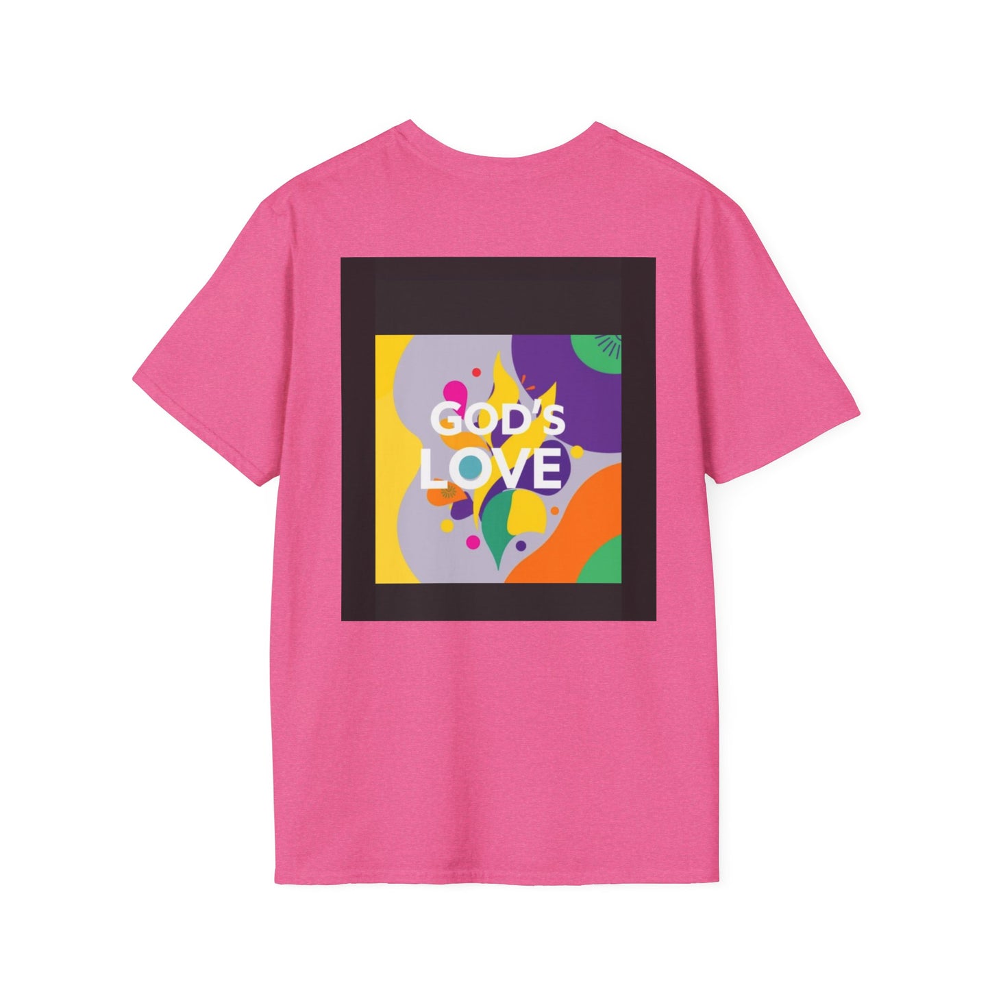 Unisex Softstyle T-Shirt with God's Love Design, Faith Shirt, Inspirational Tee, Christian Apparel, Gift for Believers, Everyday Wear