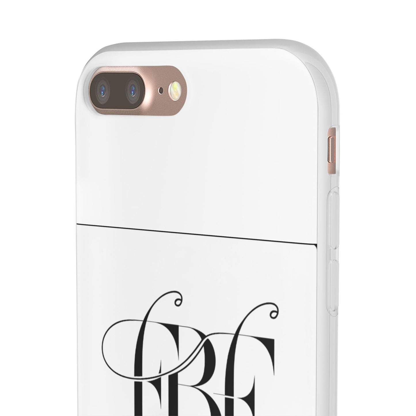 Chic Flexi Phone Case with Fashion Label Design