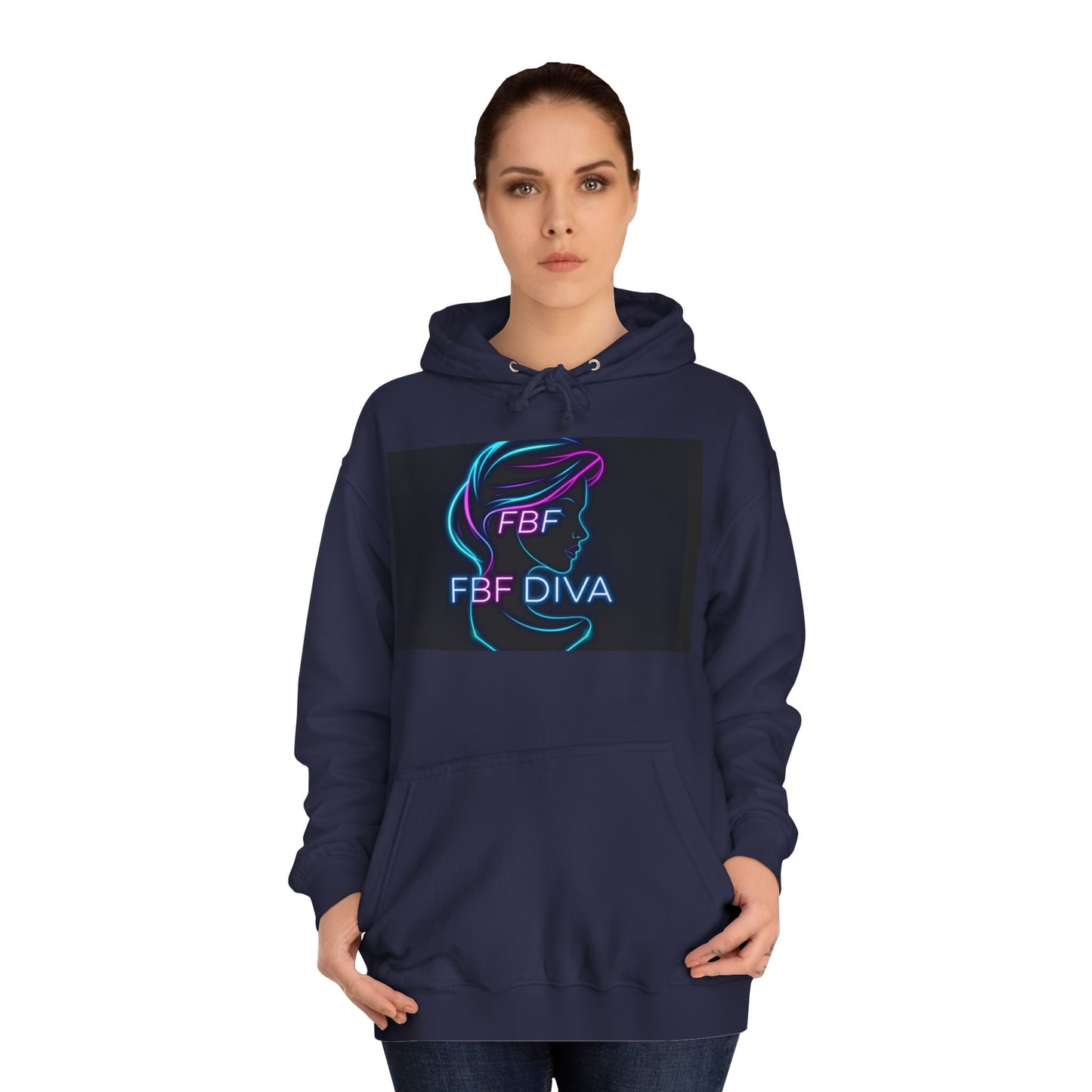 Neon FBF College Hoodie, Unisex Streetwear, Stylish Campus Apparel, Cozy Gift for Students, Trendy College Wear, FBF Diva Hoodie