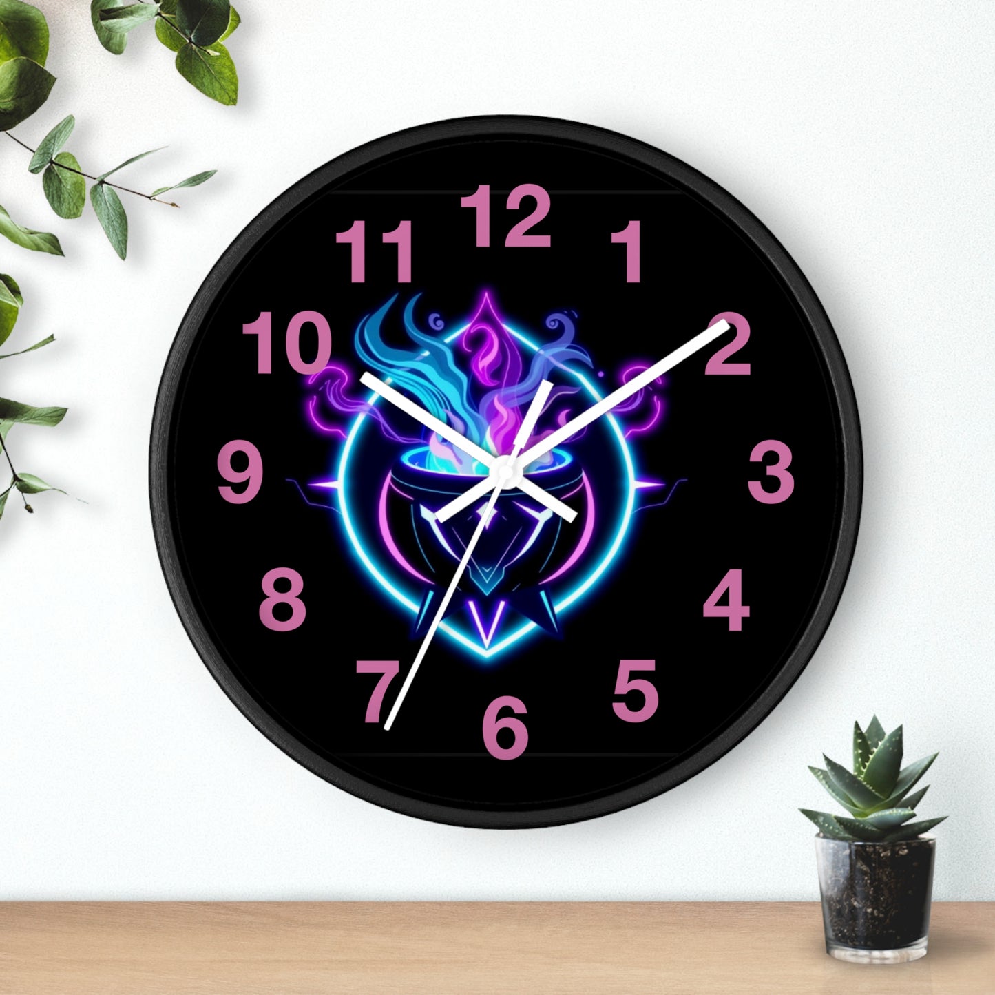 Mystical Flames Wall Clock - Unique Decorative Clock, Home Decor, Gift for Gamers, Fantasy Lovers, Modern Aesthetic