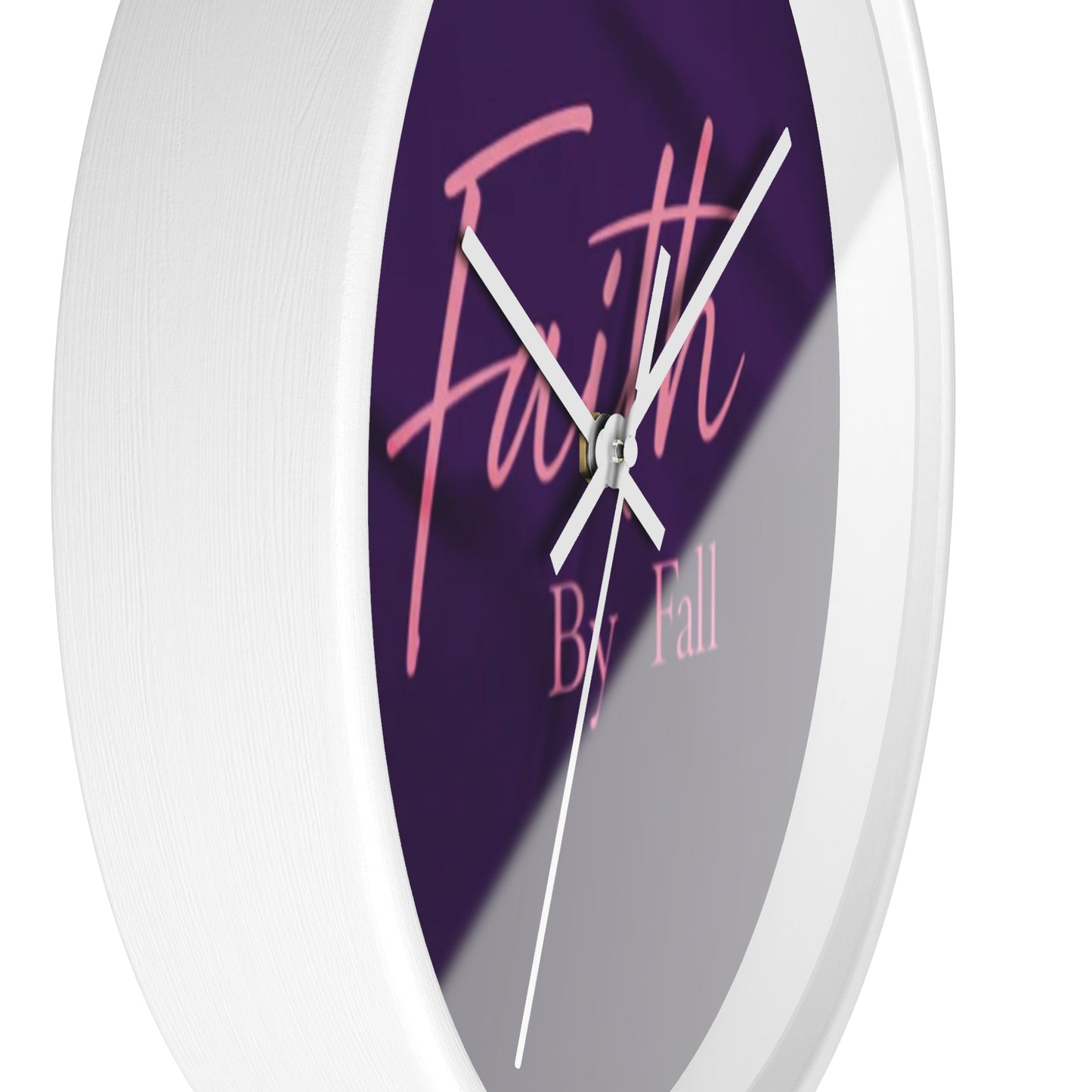 Inspirational Wall Clock - 'Faith By Fall' Purple Decor