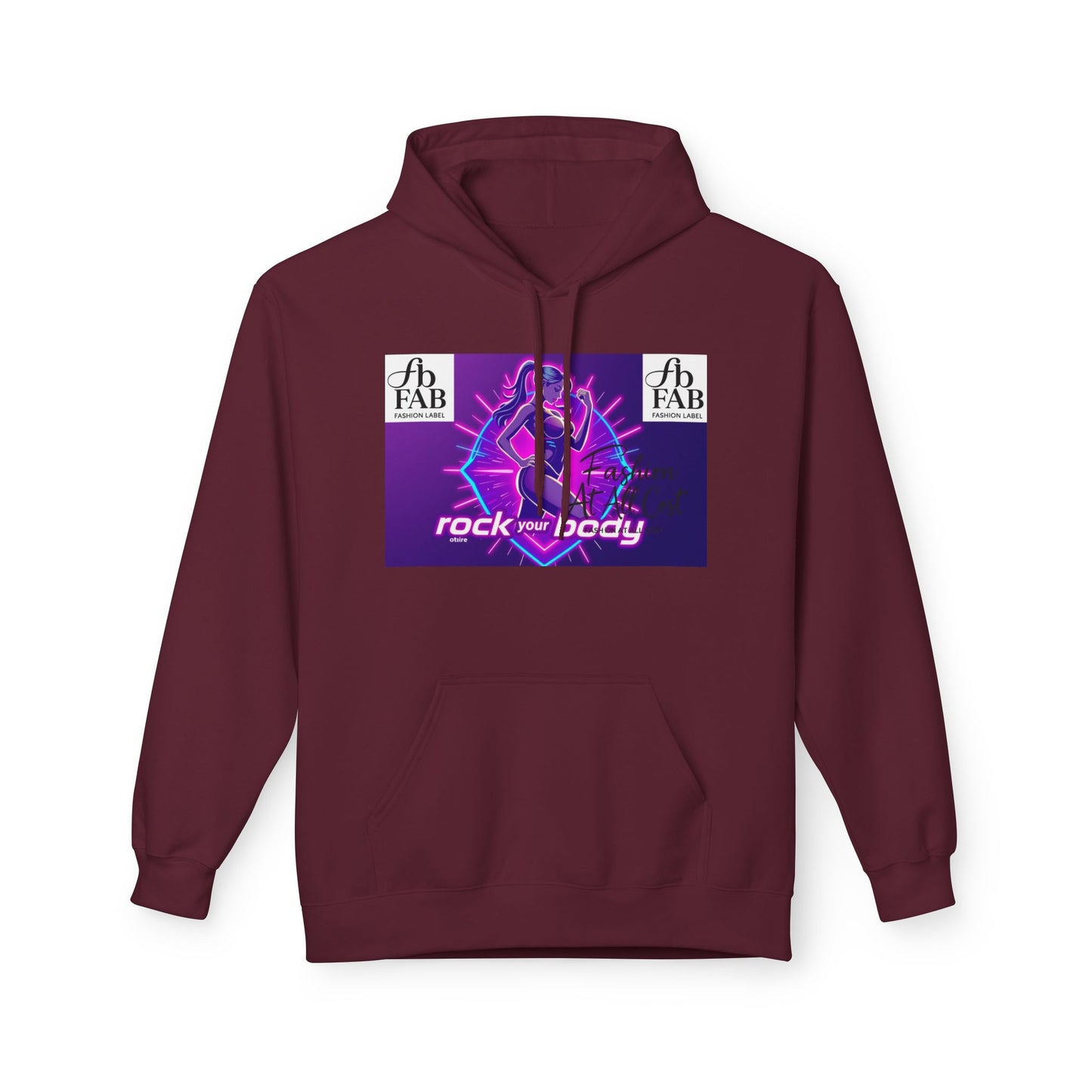 Rock Your Body Fleece Hoodie | Unisex Midweight Hoodie, Cozy Sweatshirt, Unique Gift for Fitness Lovers, Casual Wear, Music Inspired Apparel