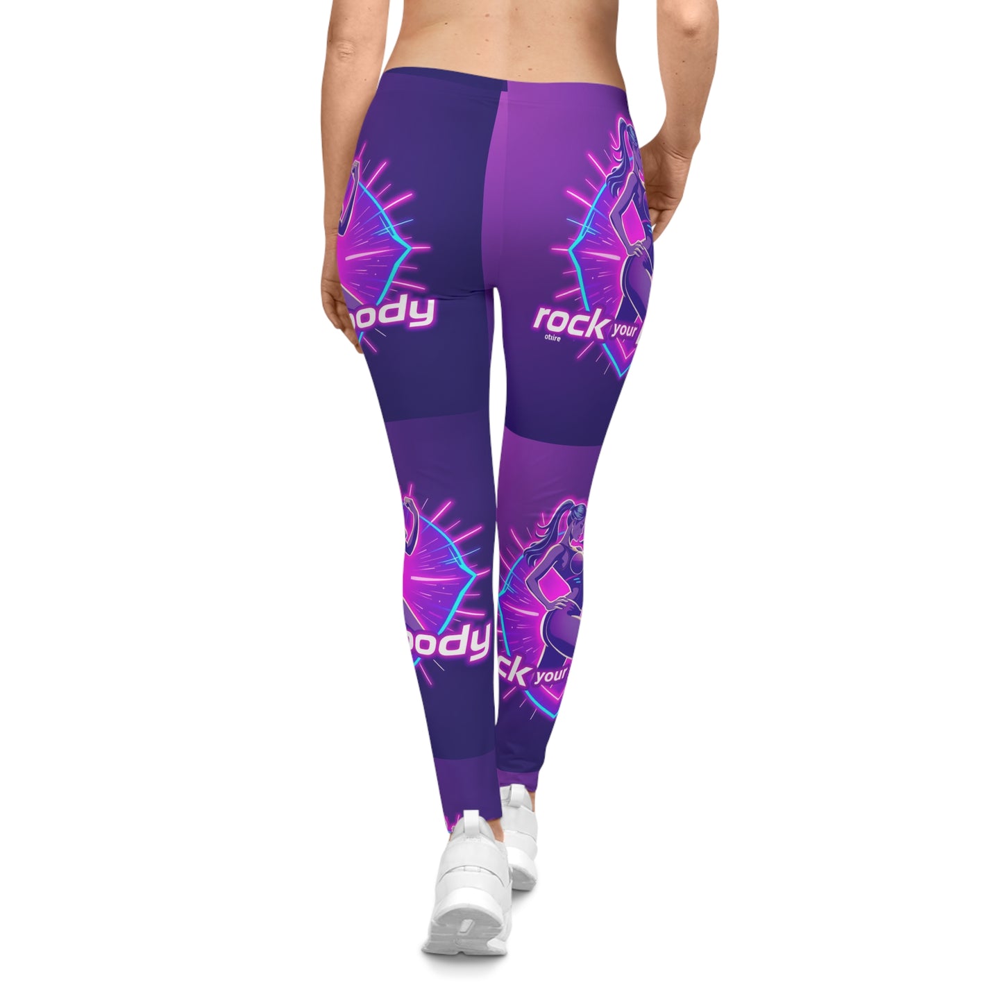 Rock Your Body Women's Casual Leggings, Trendy Workout Leggings, Fitness Tights, Lounge Pants, Stylish Activewear