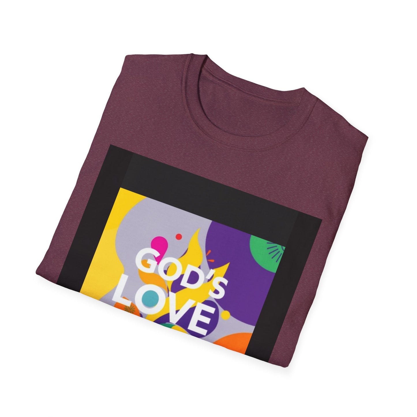 Unisex Softstyle T-Shirt with God's Love Design, Faith Shirt, Inspirational Tee, Christian Apparel, Gift for Believers, Everyday Wear
