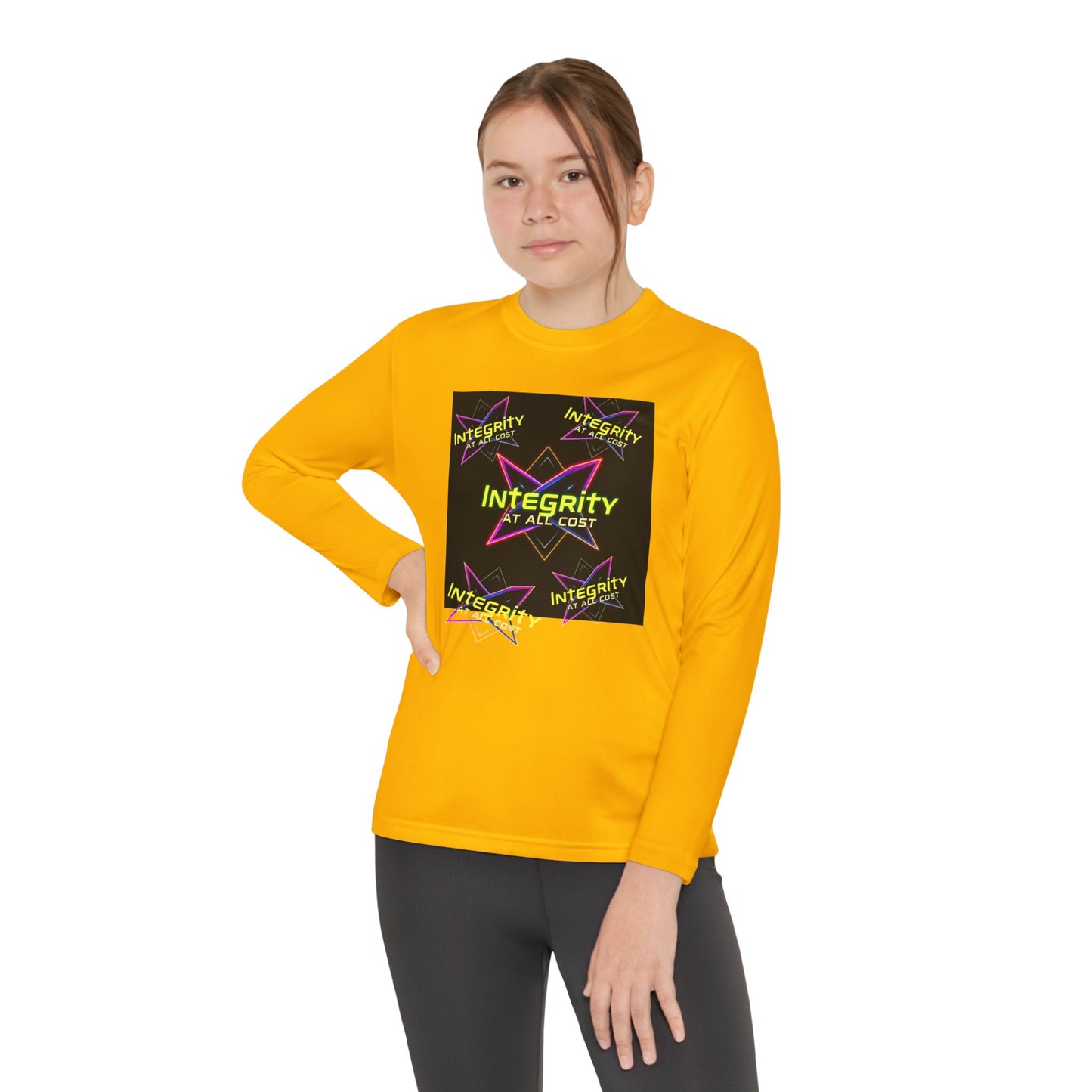 Integrity Youth Long Sleeve Tee, Cool Graphic Shirt, Motivational Apparel, Perfect for Sports, Birthday Gift