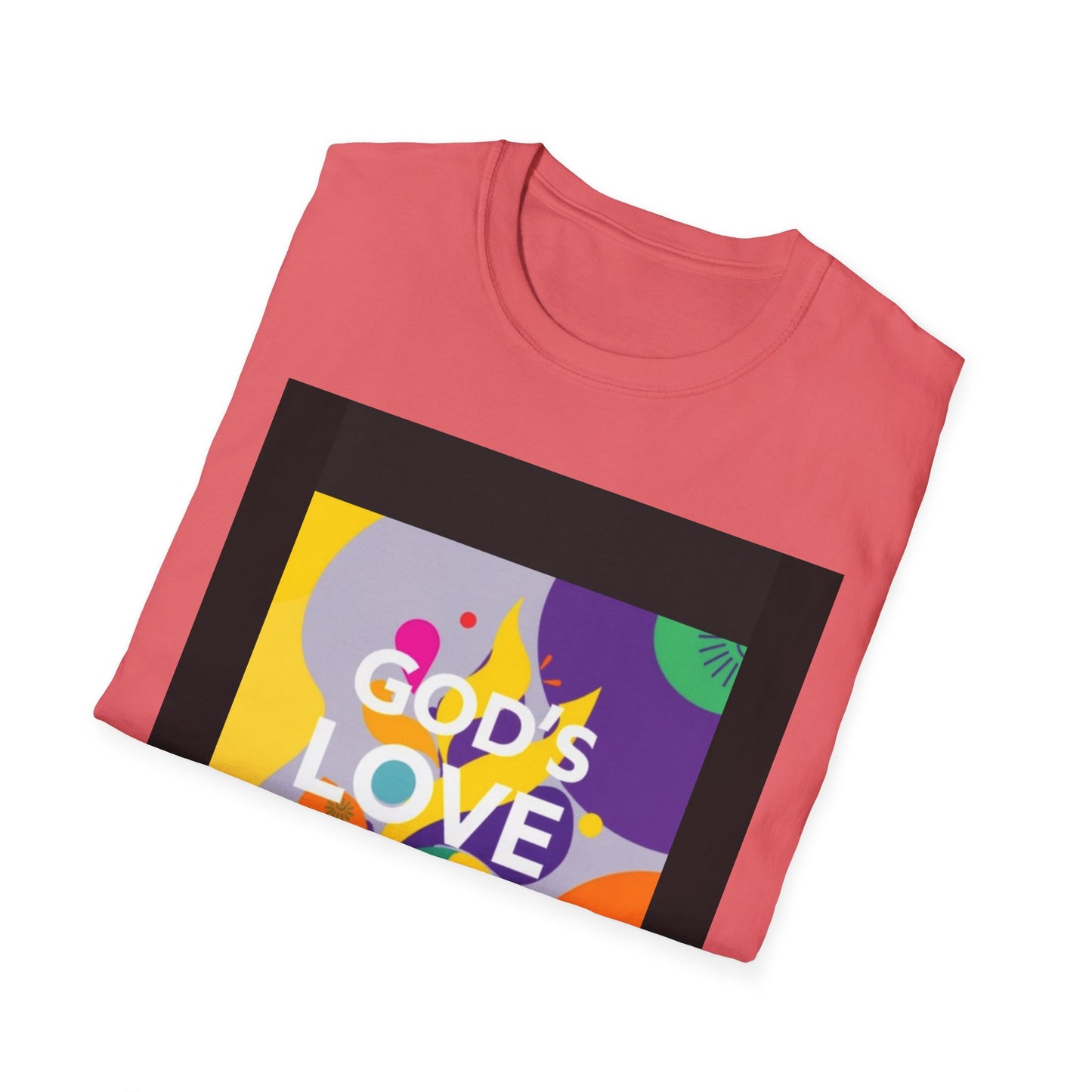 Unisex Softstyle T-Shirt with God's Love Design, Faith Shirt, Inspirational Tee, Christian Apparel, Gift for Believers, Everyday Wear