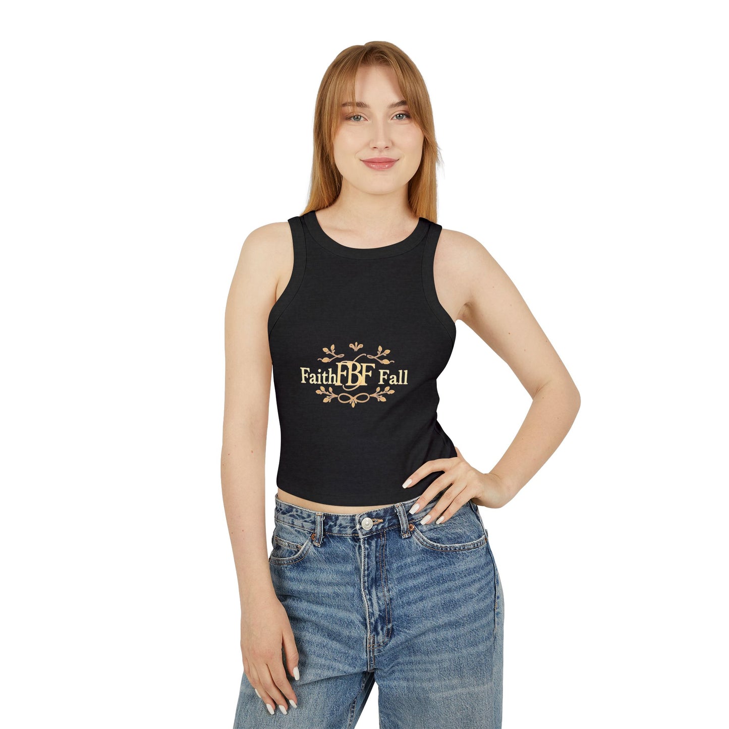 Faith & Fall Women's Racer Tank Top, Casual Summer Top, Inspirational Apparel, Fashion Tank, Gift for Her