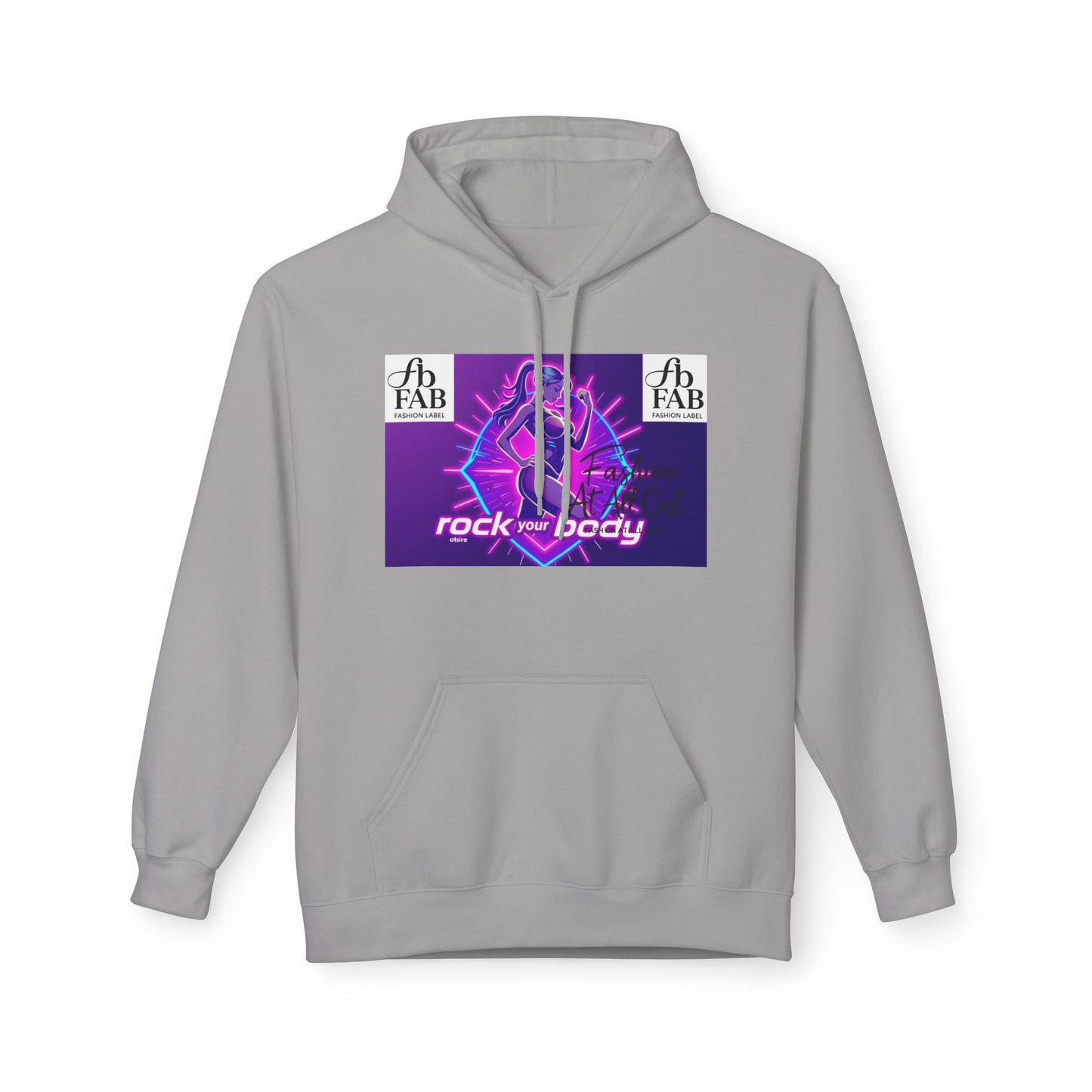 Rock Your Body Fleece Hoodie | Unisex Midweight Hoodie, Cozy Sweatshirt, Unique Gift for Fitness Lovers, Casual Wear, Music Inspired Apparel
