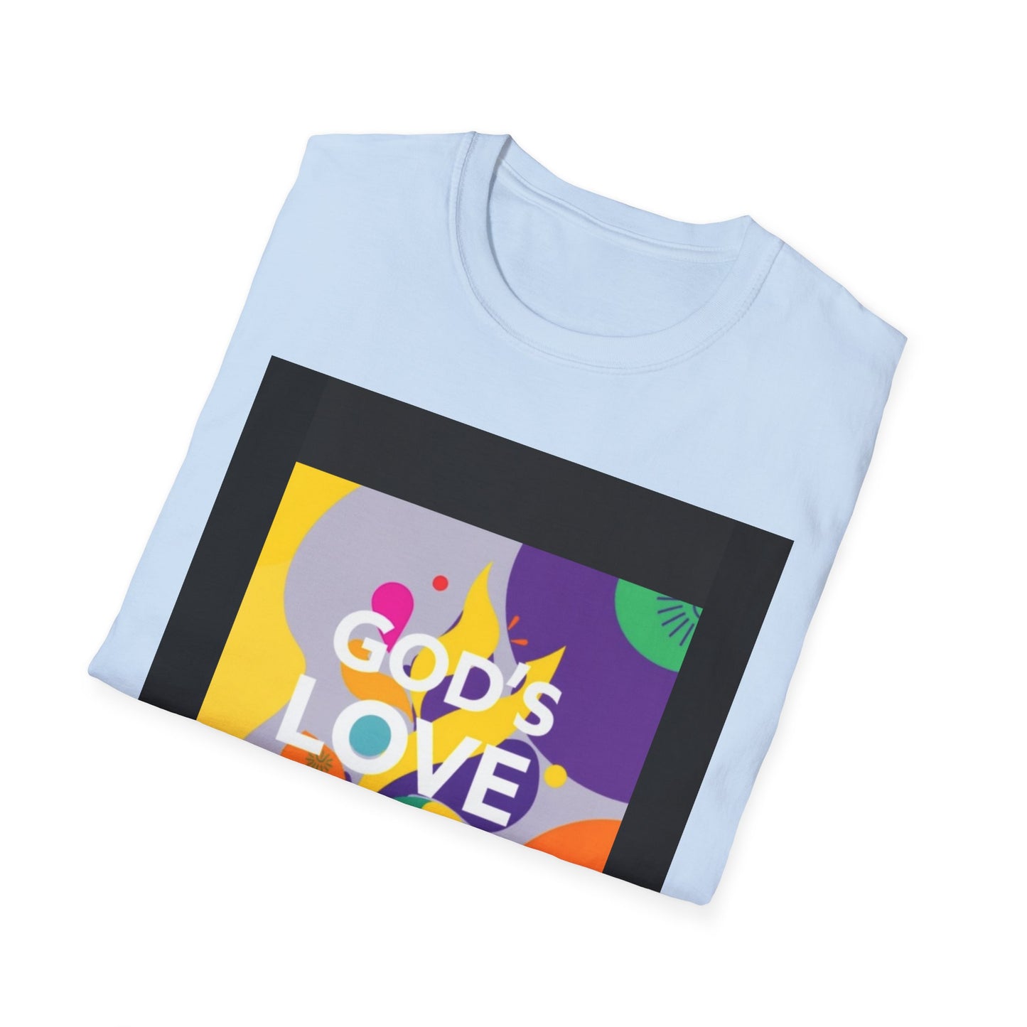 Unisex Softstyle T-Shirt with God's Love Design, Faith Shirt, Inspirational Tee, Christian Apparel, Gift for Believers, Everyday Wear