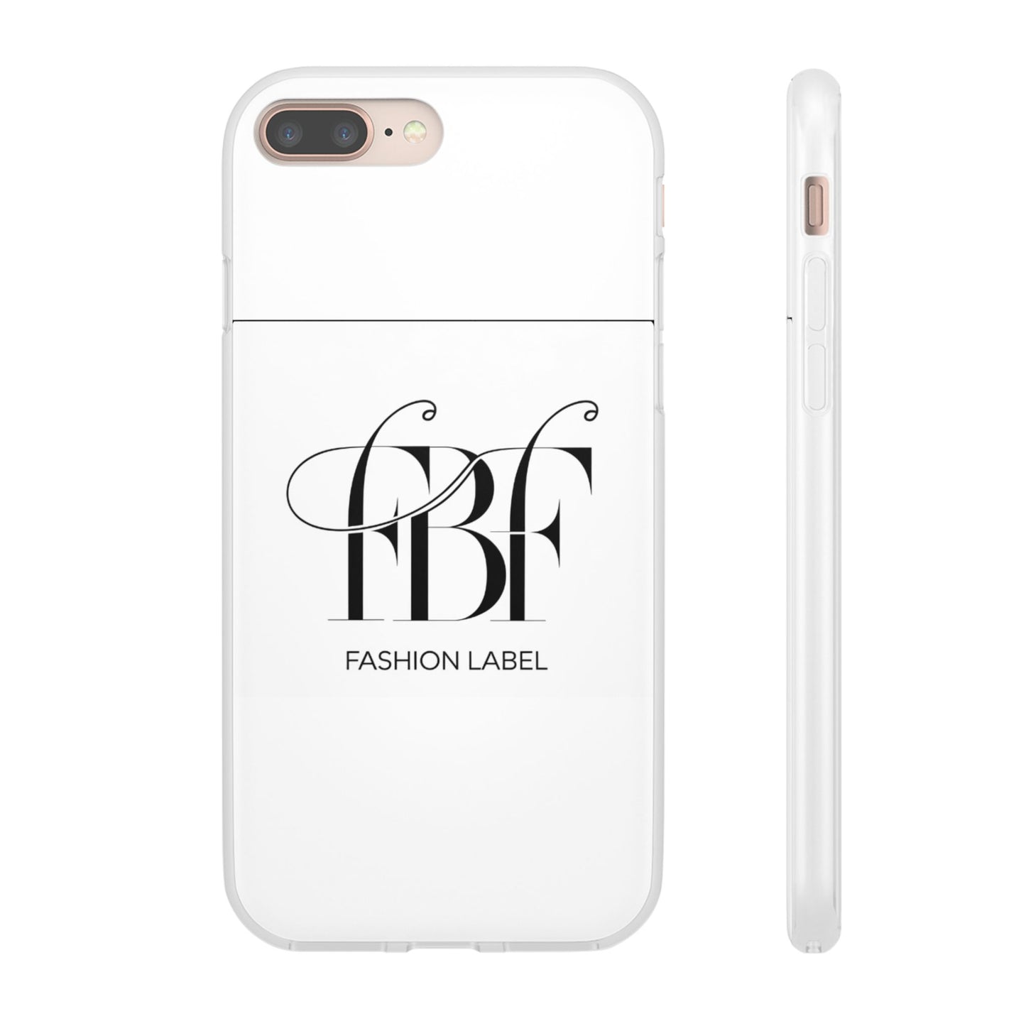 Chic Flexi Phone Case with Fashion Label Design