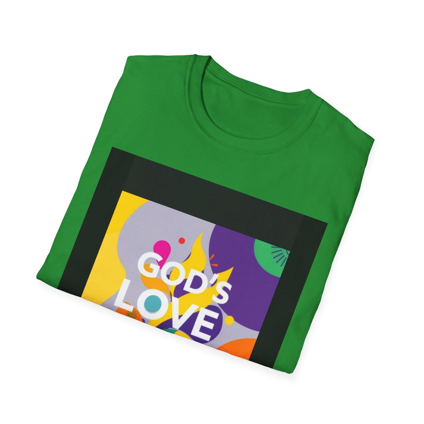 Unisex Softstyle T-Shirt with God's Love Design, Faith Shirt, Inspirational Tee, Christian Apparel, Gift for Believers, Everyday Wear
