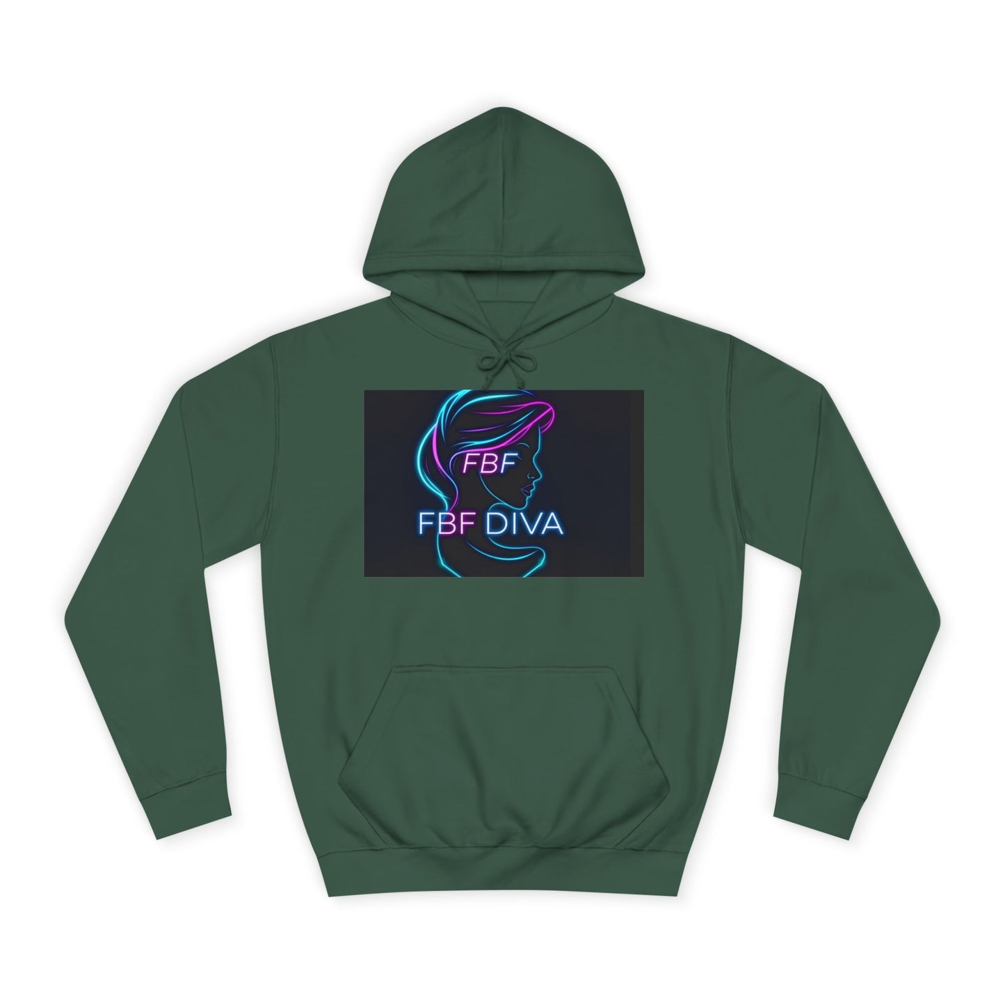 Neon FBF College Hoodie, Unisex Streetwear, Stylish Campus Apparel, Cozy Gift for Students, Trendy College Wear, FBF Diva Hoodie