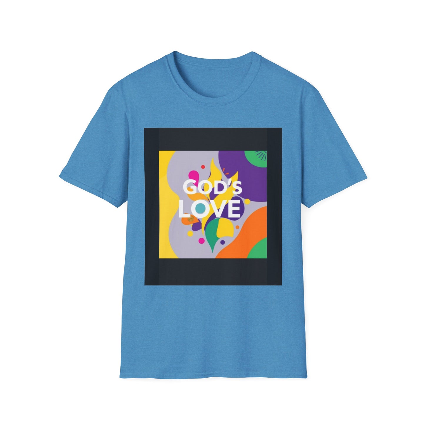 Unisex Softstyle T-Shirt with God's Love Design, Faith Shirt, Inspirational Tee, Christian Apparel, Gift for Believers, Everyday Wear