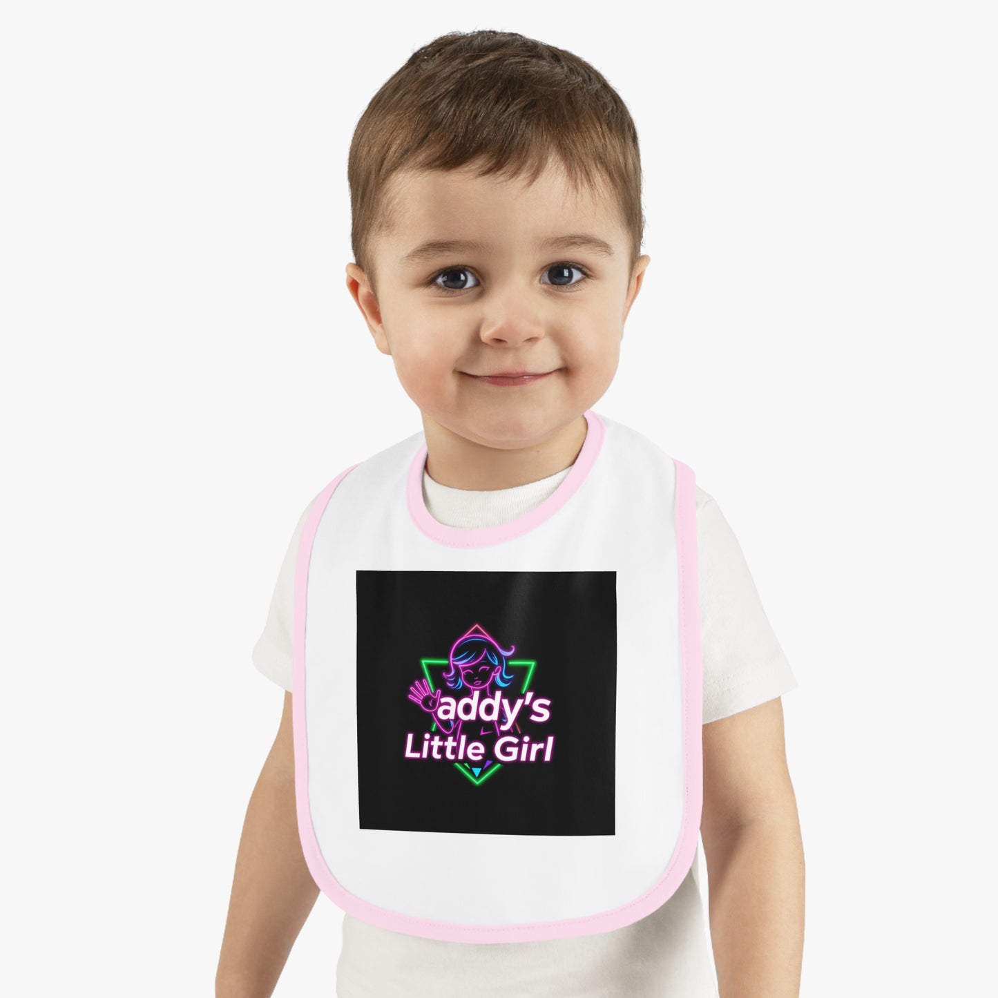 Baby Contrast Trim Jersey Bib