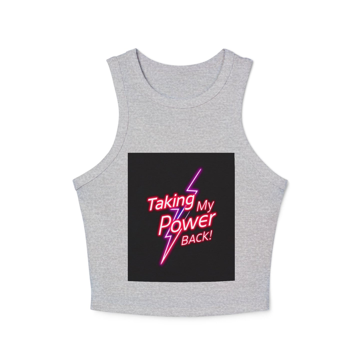 Empowering Racer Tank Top, Motivational Workout Top, Women's Exercise Wear, Fitness Apparel, Gift for Her, Summer Essentials