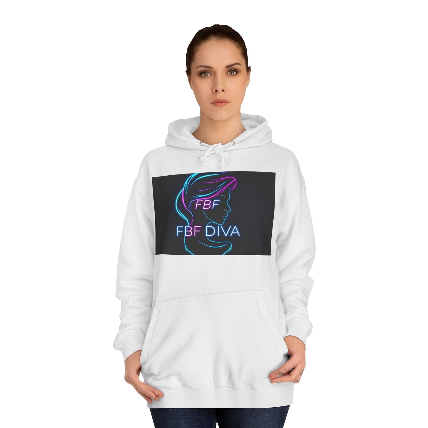 Neon FBF College Hoodie, Unisex Streetwear, Stylish Campus Apparel, Cozy Gift for Students, Trendy College Wear, FBF Diva Hoodie