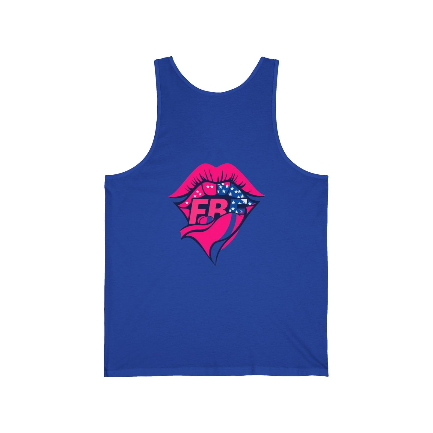 Neon Graphic Unisex Tank, Summer Fashion, Festival Wear, Gift for Her, Patriotic Apparel, Casual Style
