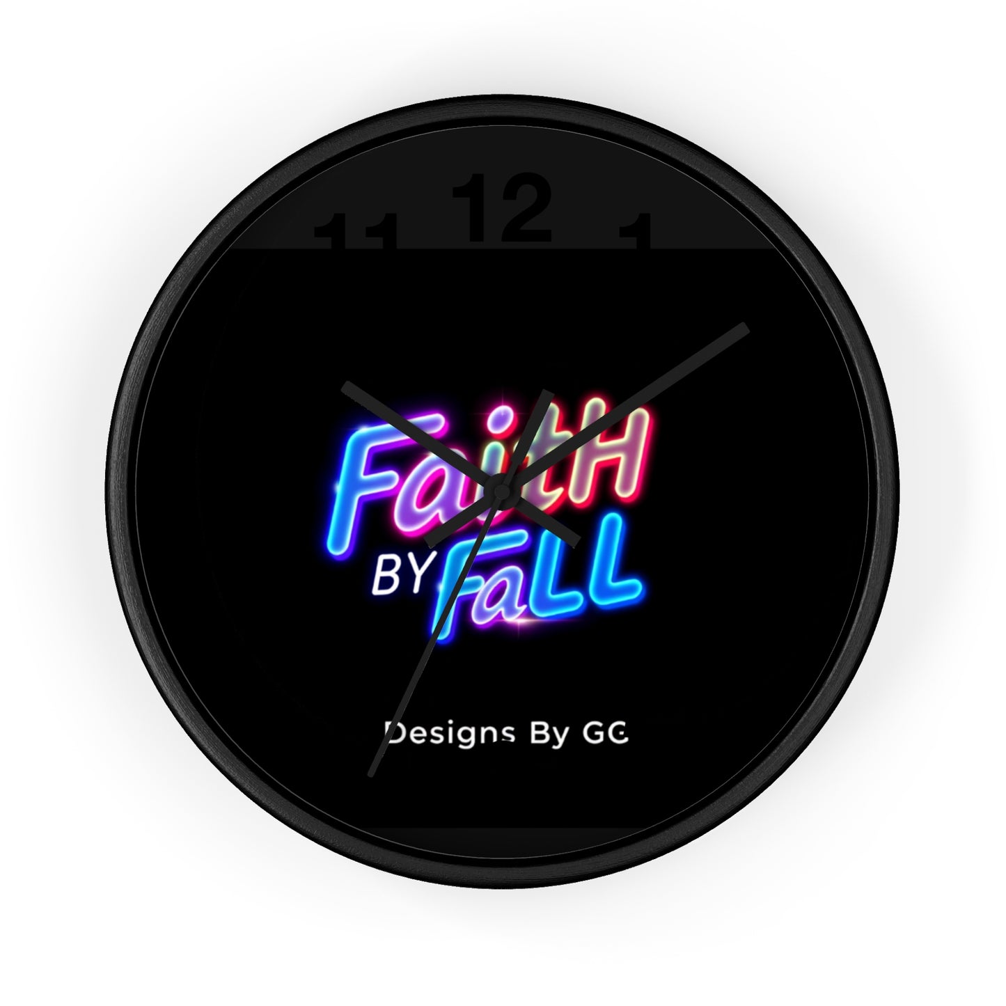 Neon Faith Wall Clock - Inspirational Home Decor | Designs by GG