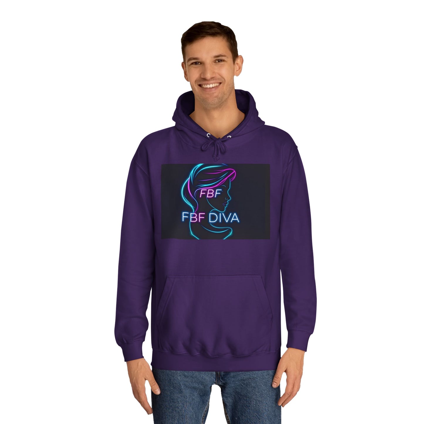 Neon FBF College Hoodie, Unisex Streetwear, Stylish Campus Apparel, Cozy Gift for Students, Trendy College Wear, FBF Diva Hoodie