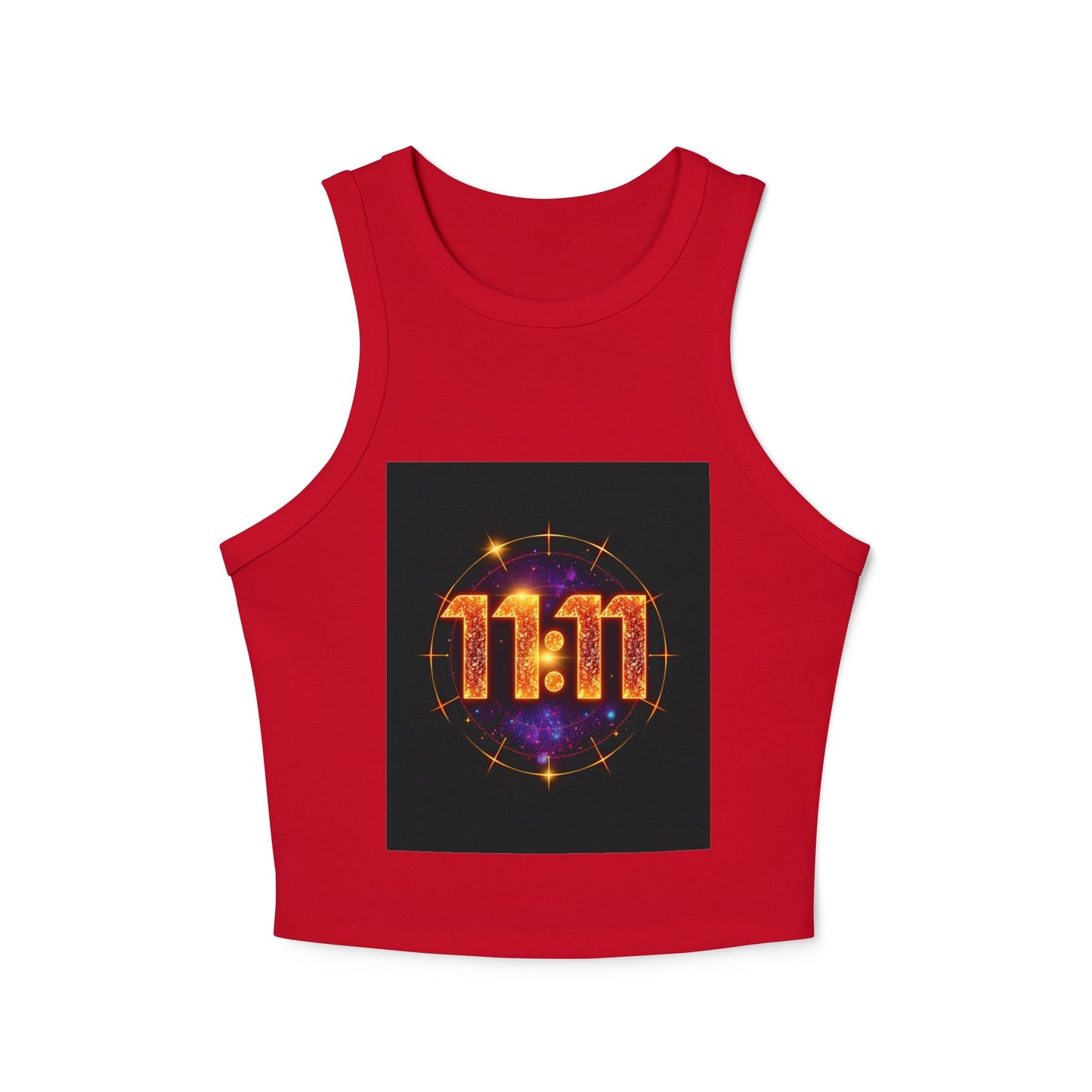 11:11 Women's Micro Rib Racer Tank Top | Motivational Gift, Yoga Wear, Summer Fashion, Spiritual Reminder, Casual Trend