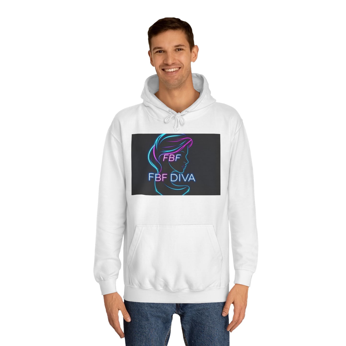 Neon FBF College Hoodie, Unisex Streetwear, Stylish Campus Apparel, Cozy Gift for Students, Trendy College Wear, FBF Diva Hoodie