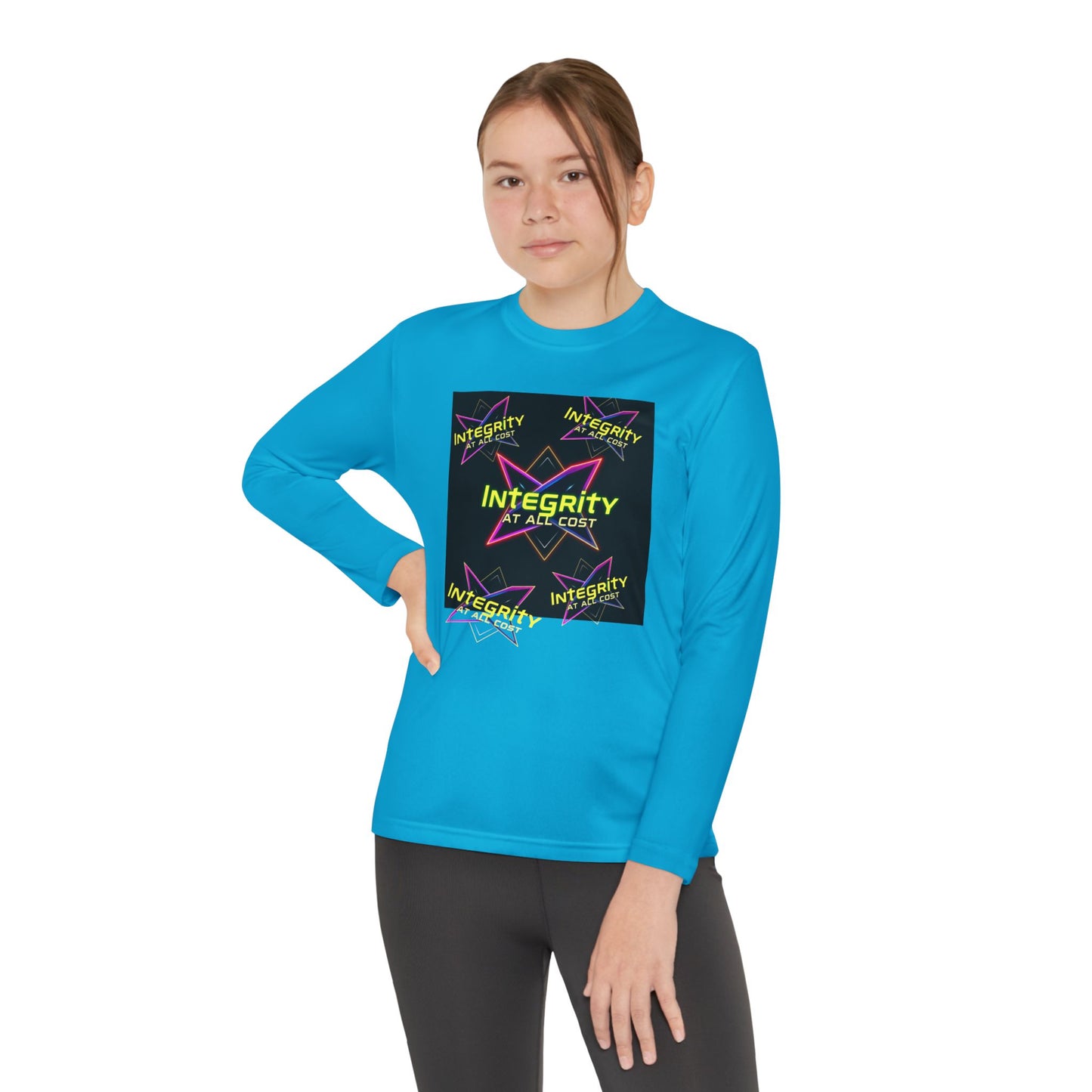Integrity Youth Long Sleeve Tee, Cool Graphic Shirt, Motivational Apparel, Perfect for Sports, Birthday Gift