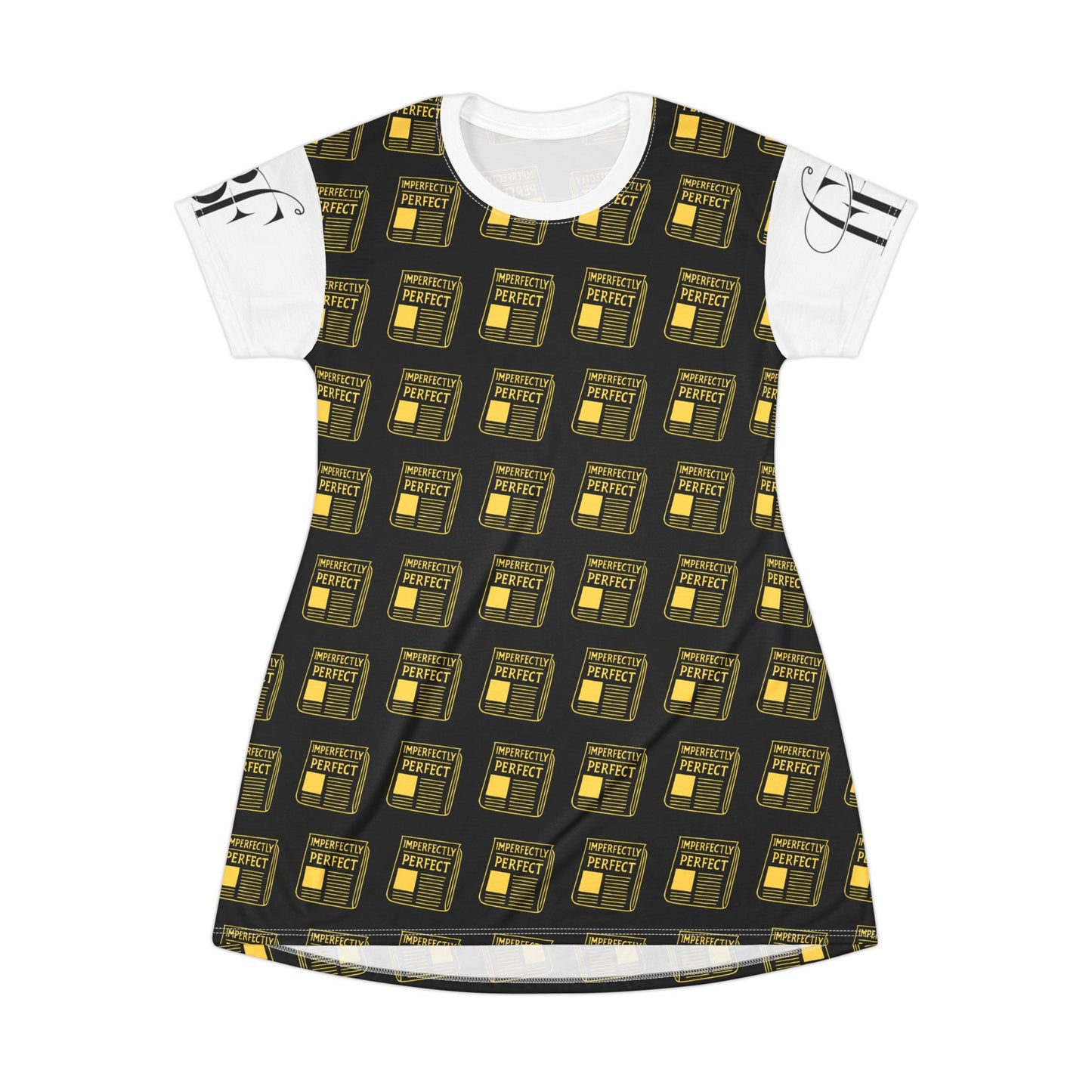 Perfectly Chic AOP T-Shirt Dress, Casual Summer Dress, Gift for Her, Everyday Wear, Stylish Lounge Dress