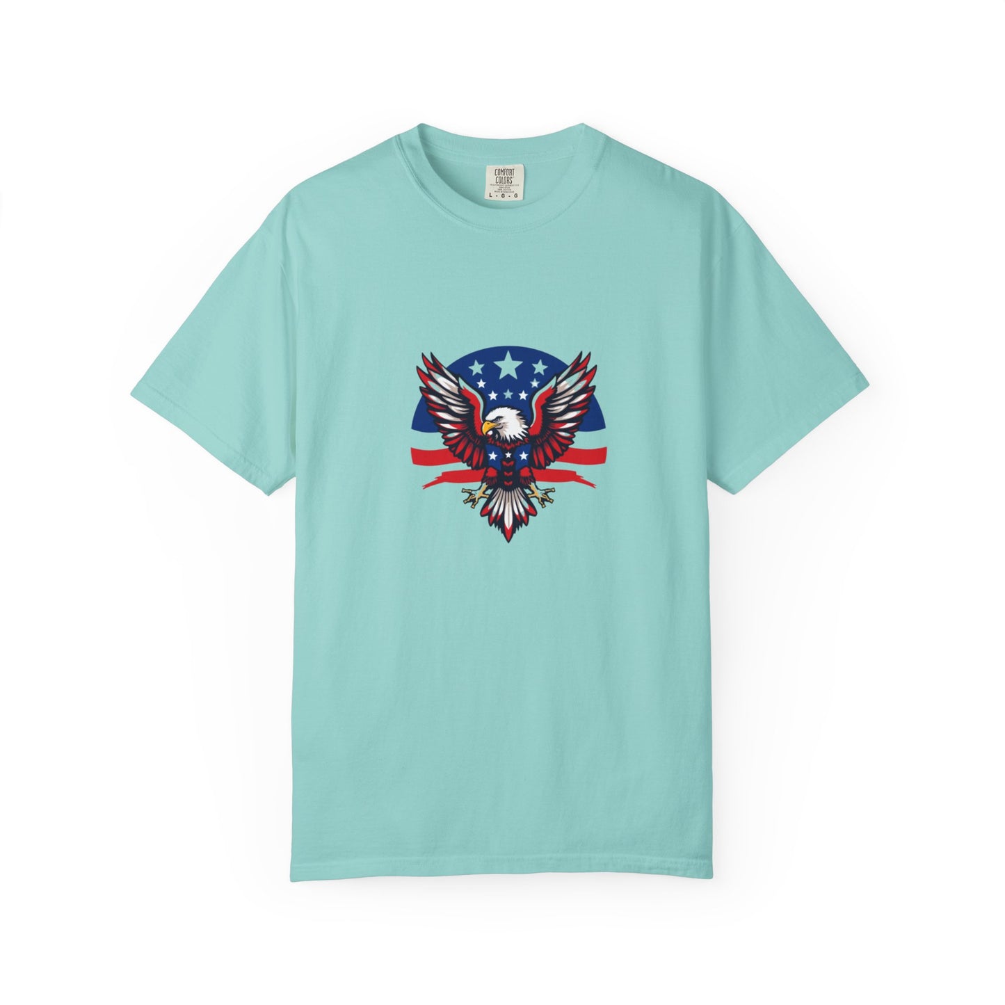 Patriotic T-Shirt with Eagle Graphic | Faith By Flag Tee, Unisex Apparel, Independence Day Shirt, Casual Wear, Gift for Veterans
