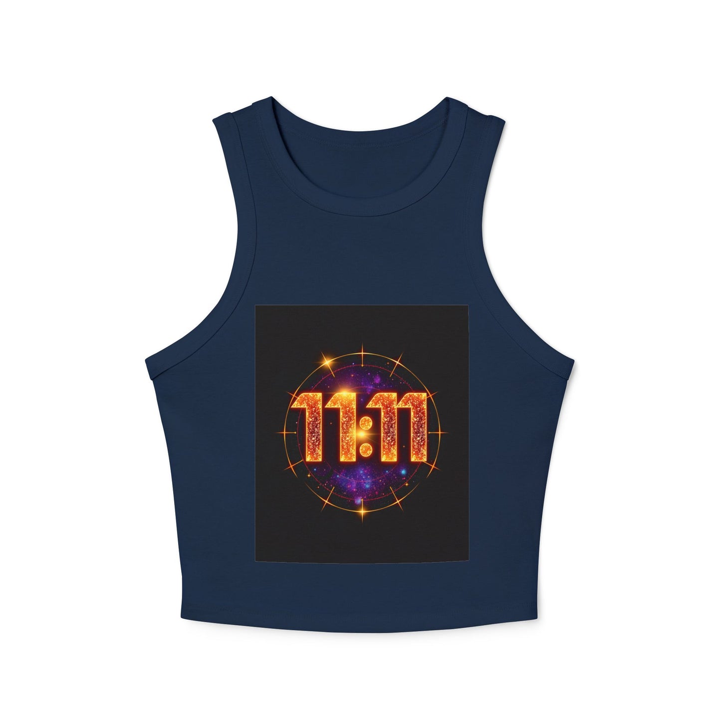 11:11 Women's Micro Rib Racer Tank Top | Motivational Gift, Yoga Wear, Summer Fashion, Spiritual Reminder, Casual Trend