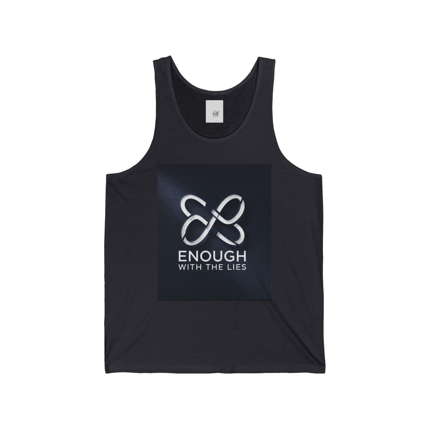 Unisex Jersey Tank - 'Enough With The Lies' & 'Anti Lies' - Motivational Summer Wear, Anti-Lying Statement Shirt, Gift for Truth Seekers,