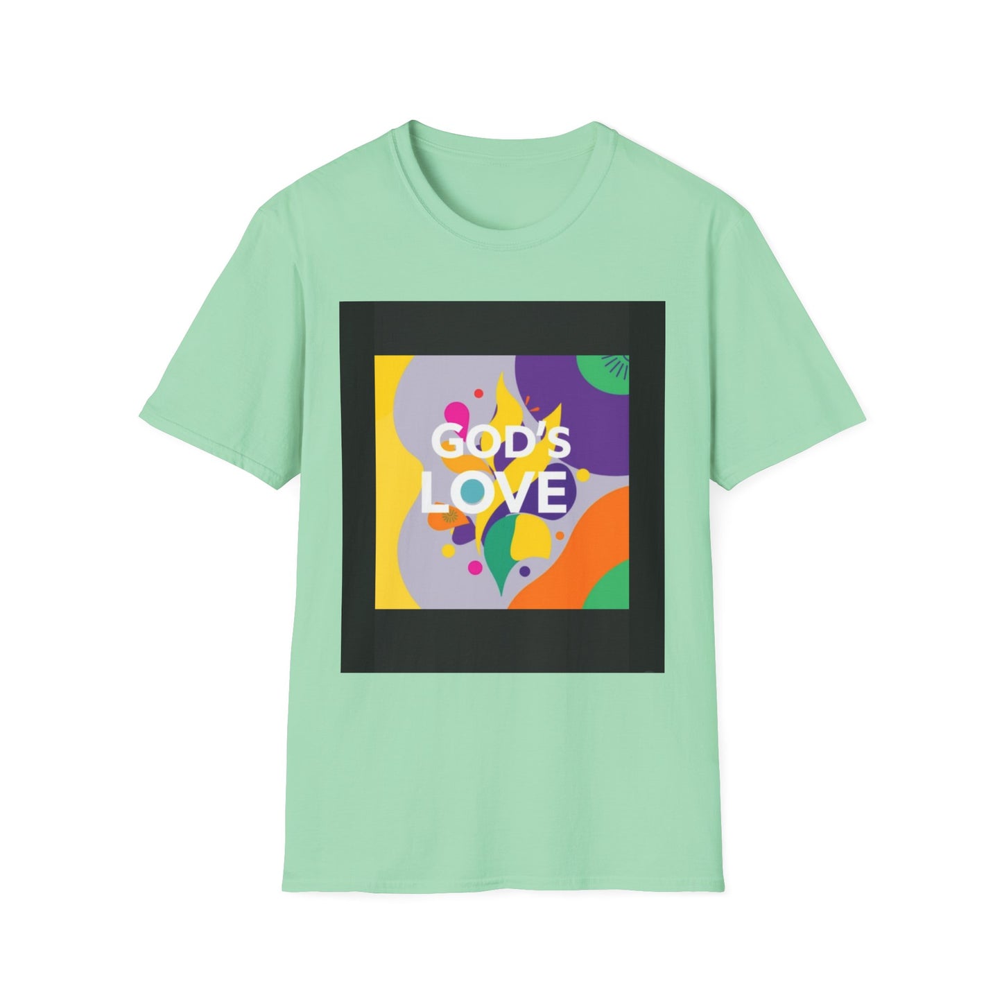 Unisex Softstyle T-Shirt with God's Love Design, Faith Shirt, Inspirational Tee, Christian Apparel, Gift for Believers, Everyday Wear