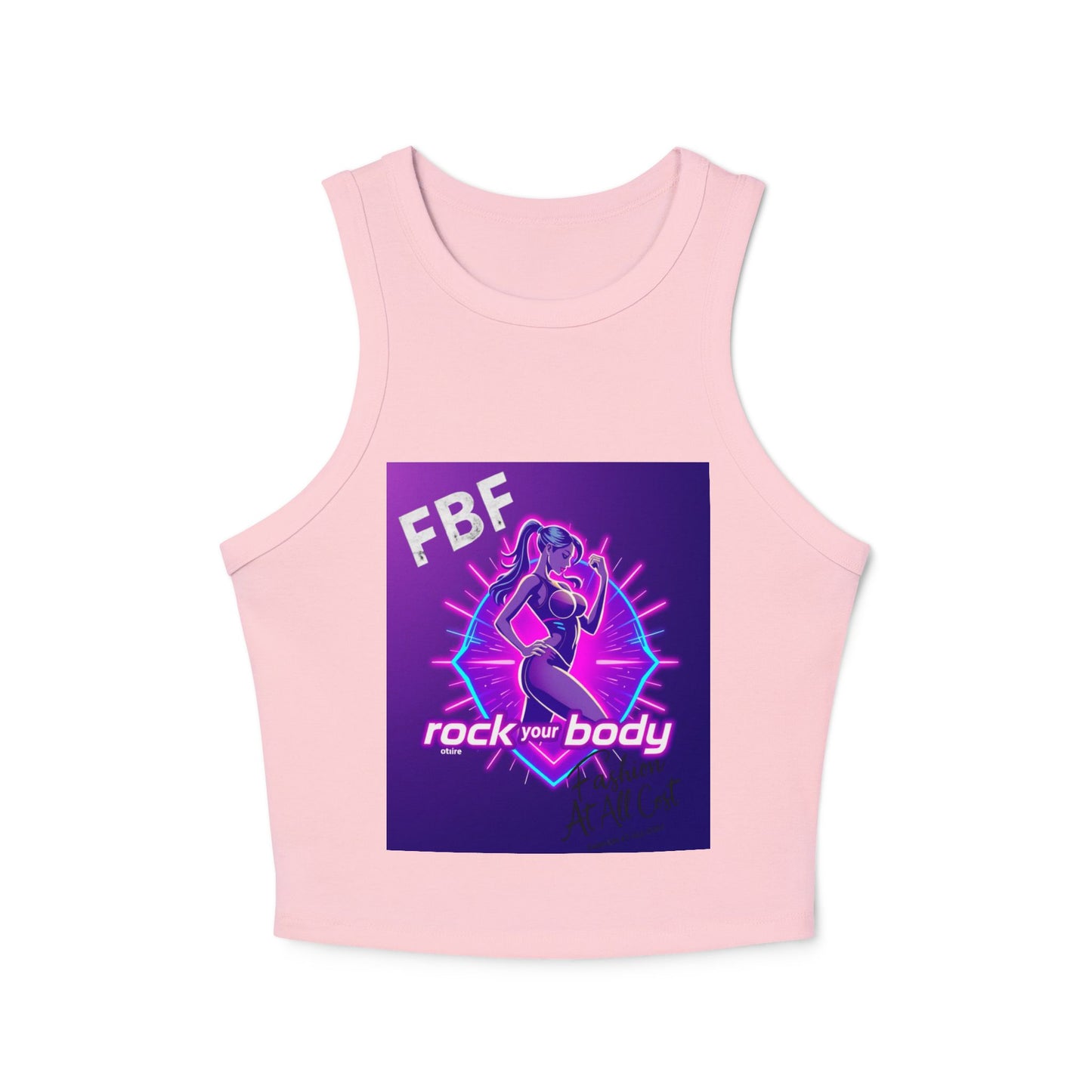 Rock Your Body Women's Racer Tank Top, Fitness Top, Workout Wear, Summer Top, Trendy Tank