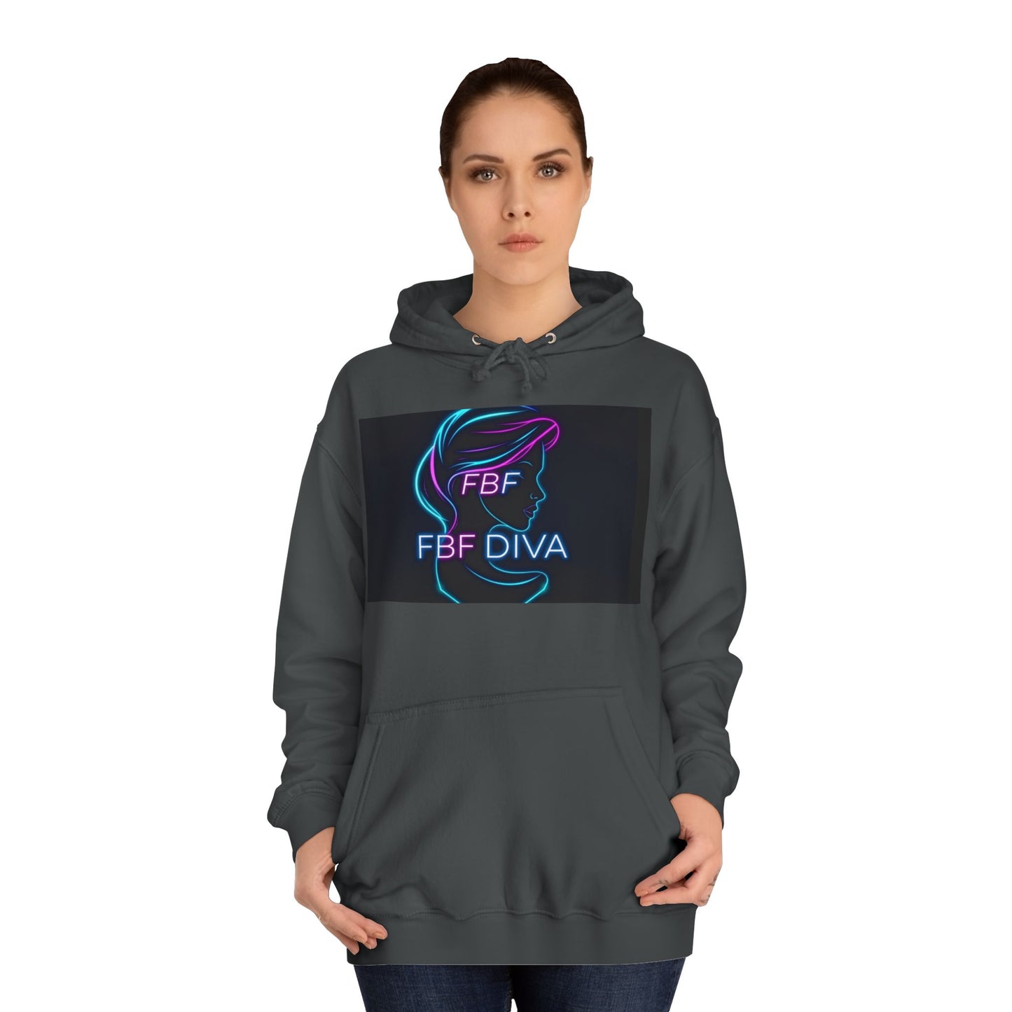 Neon FBF College Hoodie, Unisex Streetwear, Stylish Campus Apparel, Cozy Gift for Students, Trendy College Wear, FBF Diva Hoodie