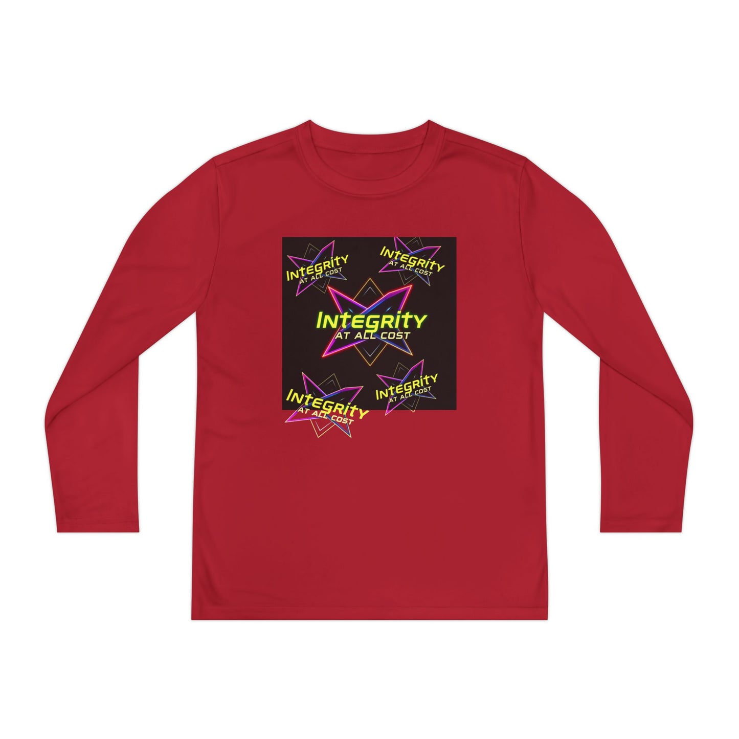 Integrity Youth Long Sleeve Tee, Cool Graphic Shirt, Motivational Apparel, Perfect for Sports, Birthday Gift