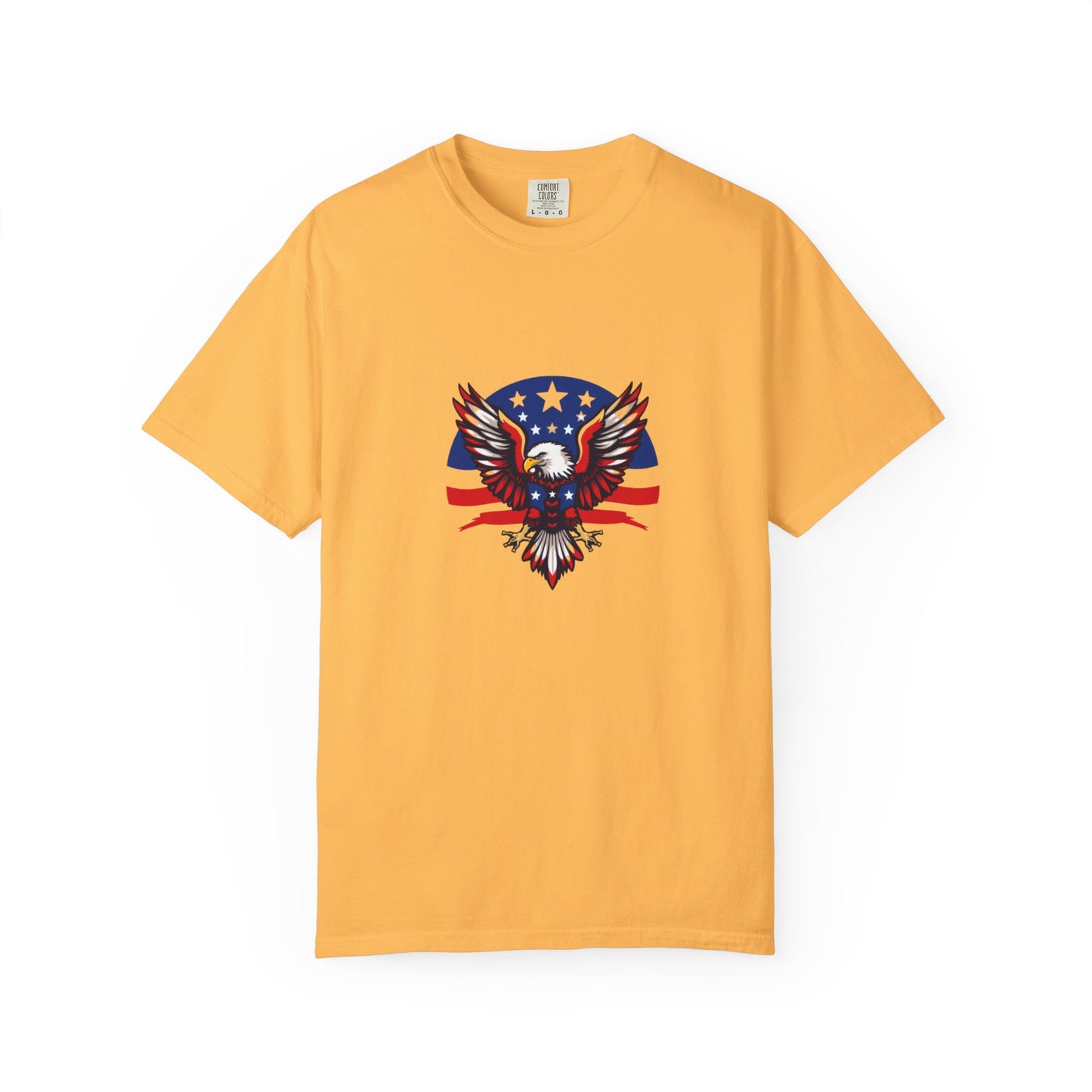 Patriotic T-Shirt with Eagle Graphic | Faith By Flag Tee, Unisex Apparel, Independence Day Shirt, Casual Wear, Gift for Veterans