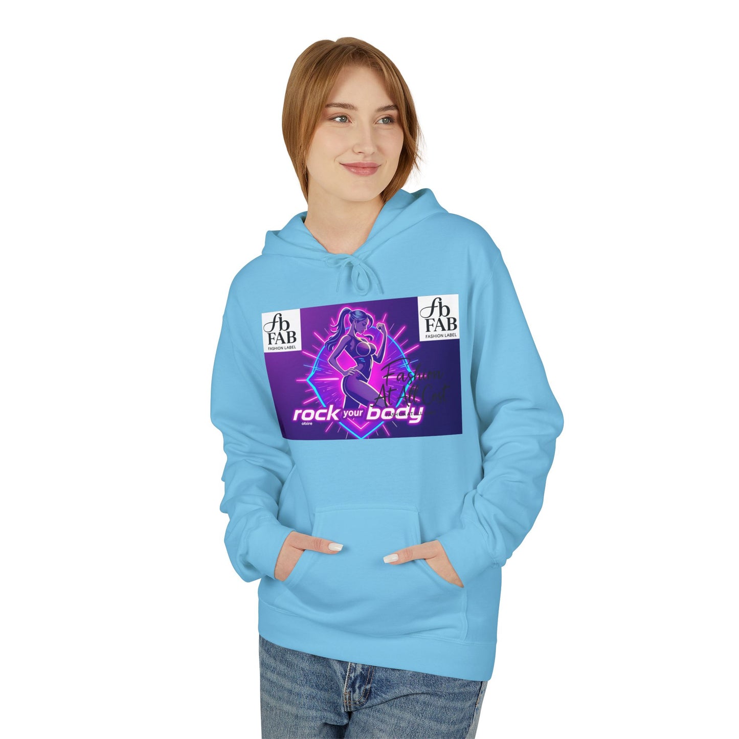 Rock Your Body Fleece Hoodie | Unisex Midweight Hoodie, Cozy Sweatshirt, Unique Gift for Fitness Lovers, Casual Wear, Music Inspired Apparel