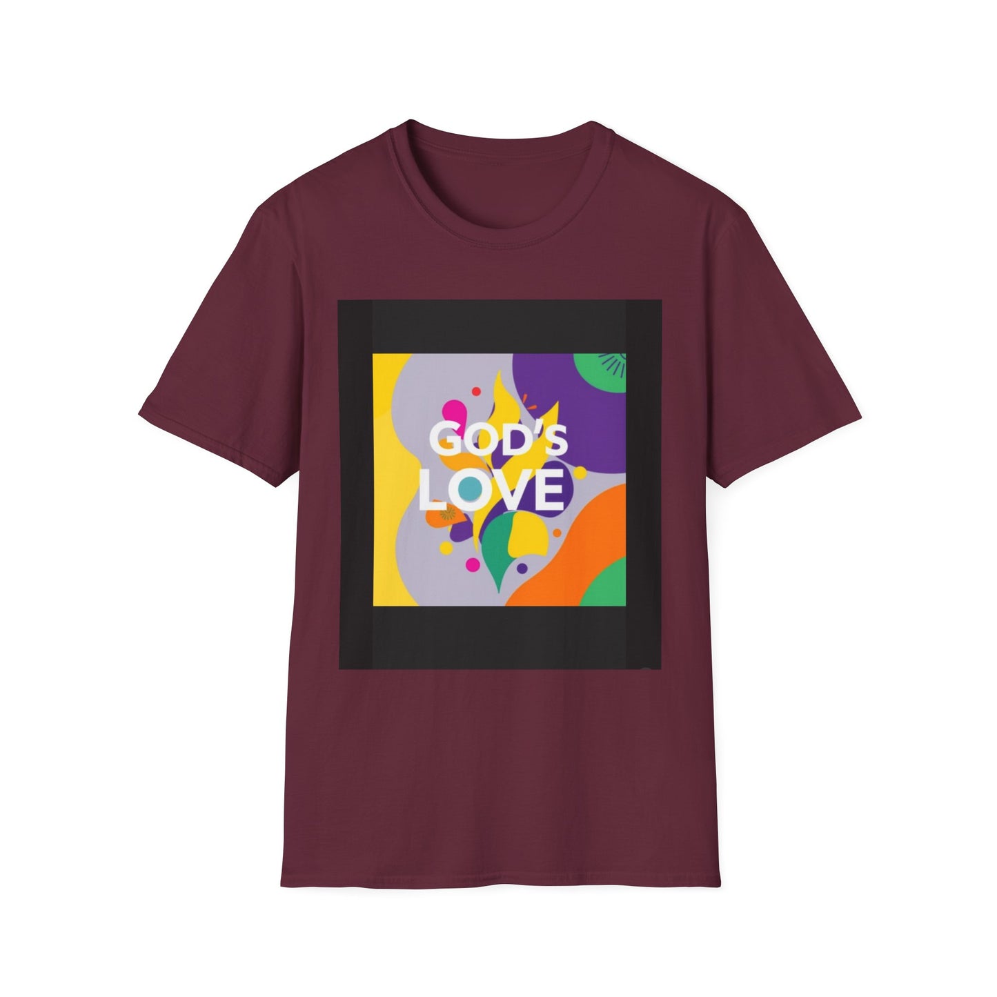 Unisex Softstyle T-Shirt with God's Love Design, Faith Shirt, Inspirational Tee, Christian Apparel, Gift for Believers, Everyday Wear