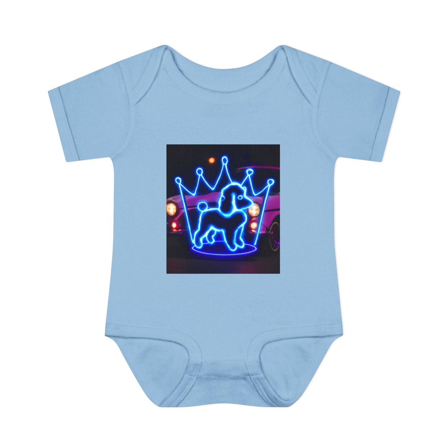 Neon Dog Crown Baby Bodysuit, Cute Infant Outfit, Baby Shower Gift, Newborn Clothes, Pet Lover Apparel, Birthday Gift for Baby