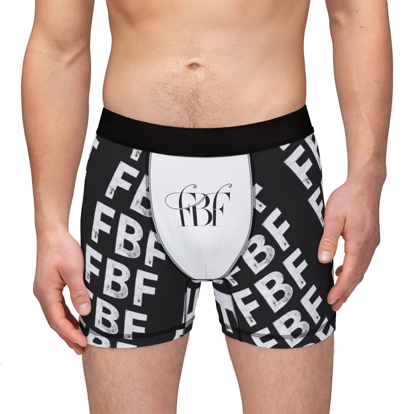 Stylish Men's Boxer Briefs - FBF Design, Trendy Underwear Gift, Comfortable Everyday Wear, Unique Men's Apparel, Fun Boxer Shorts
