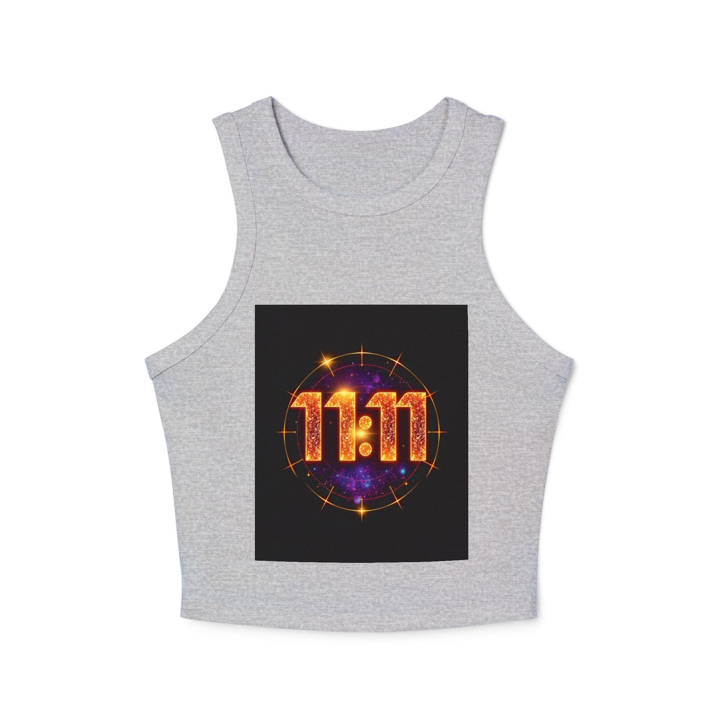 11:11 Women's Micro Rib Racer Tank Top | Motivational Gift, Yoga Wear, Summer Fashion, Spiritual Reminder, Casual Trend
