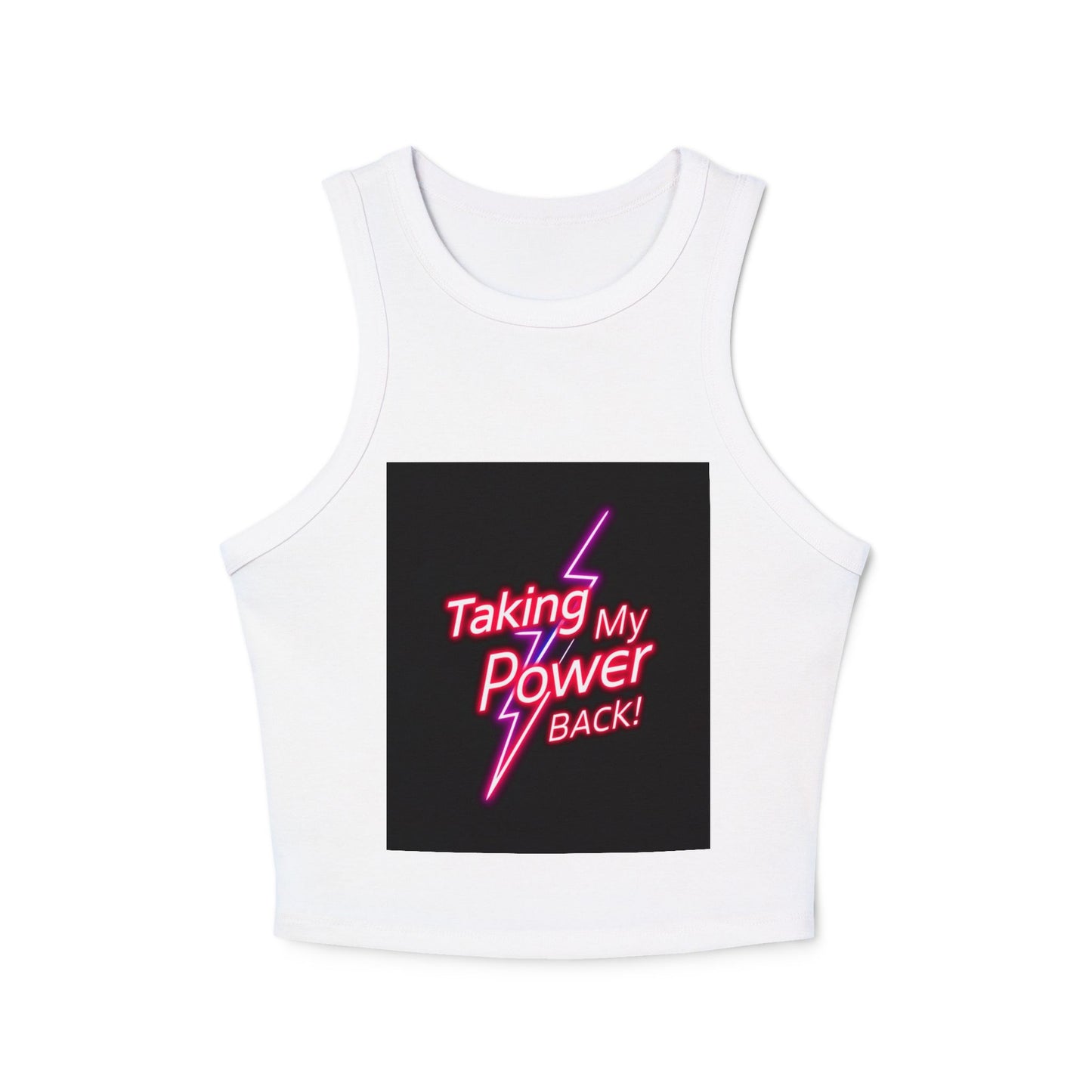 Empowering Racer Tank Top, Motivational Workout Top, Women's Exercise Wear, Fitness Apparel, Gift for Her, Summer Essentials