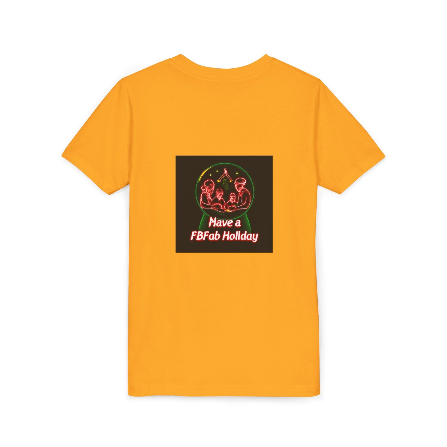 Youth Christmas Short Sleeve Tee, Holiday Tee, Xmas Gift for Kids, Fun Tee for Celebrations, Winter Festive Shirt