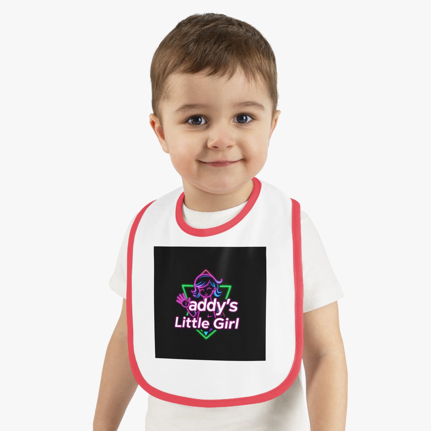 Baby Contrast Trim Jersey Bib