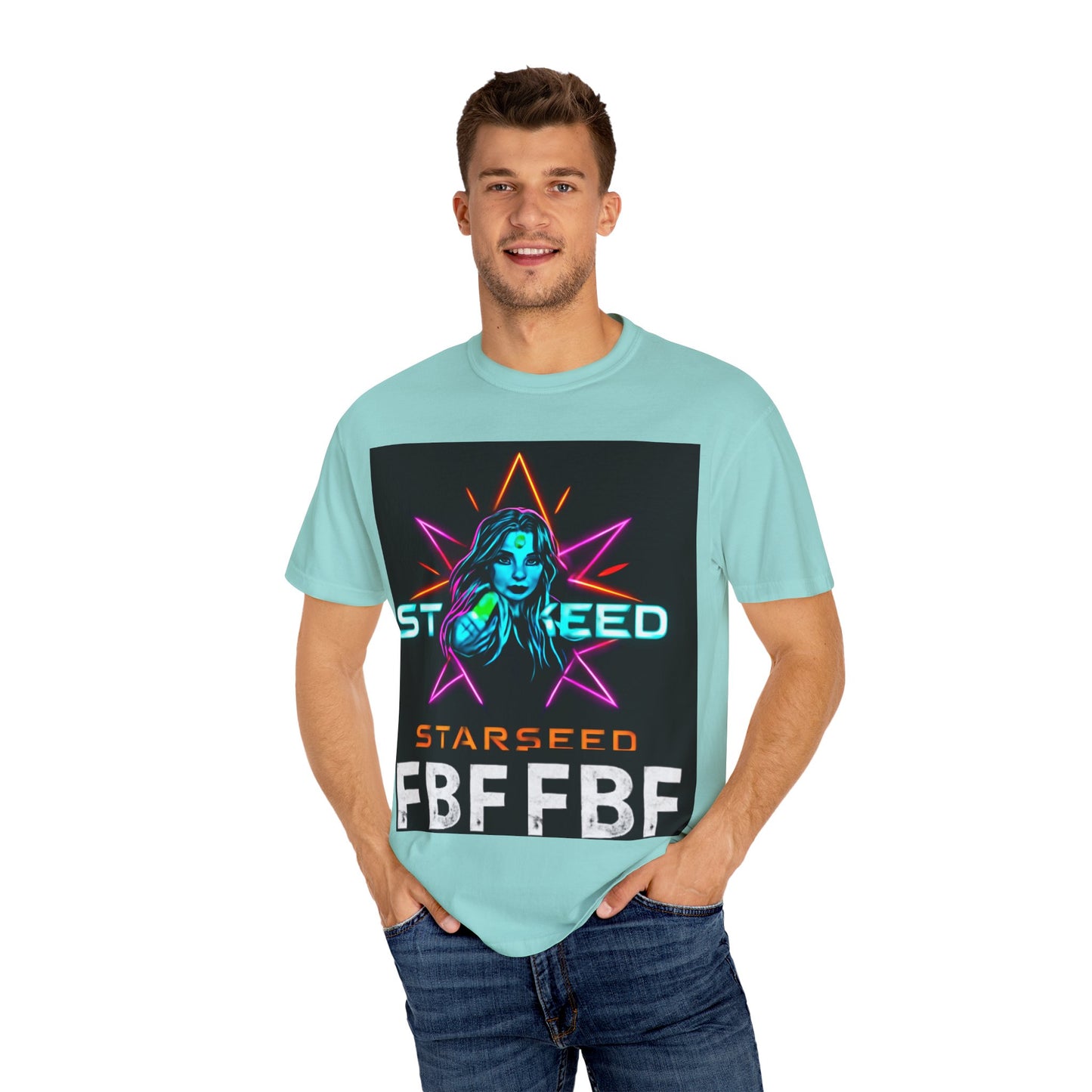 Neon Graphic T-Shirt - Starseed FBF Tee, Unisex Fashion, Cool Gift, Festival Wear, Retro Style, Casual Streetwear