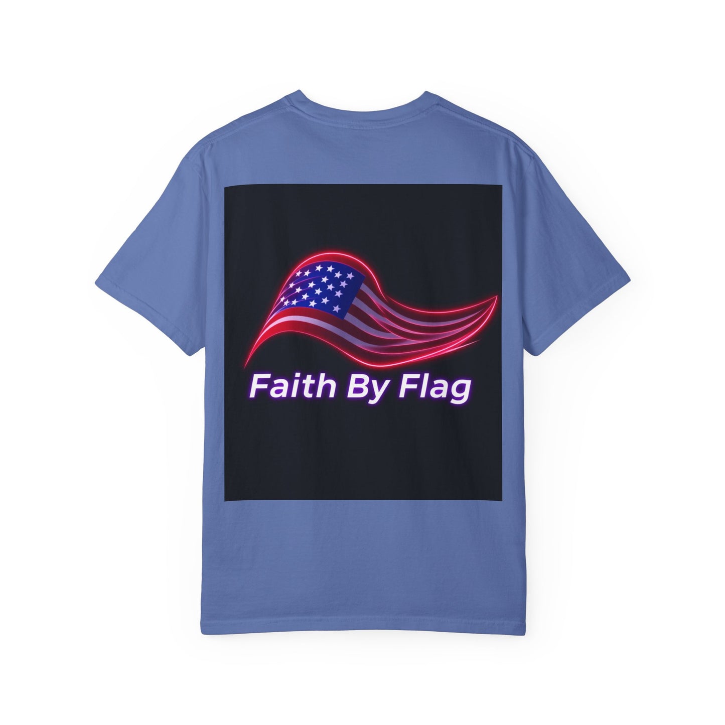 Patriotic T-Shirt with Eagle Graphic | Faith By Flag Tee, Unisex Apparel, Independence Day Shirt, Casual Wear, Gift for Veterans