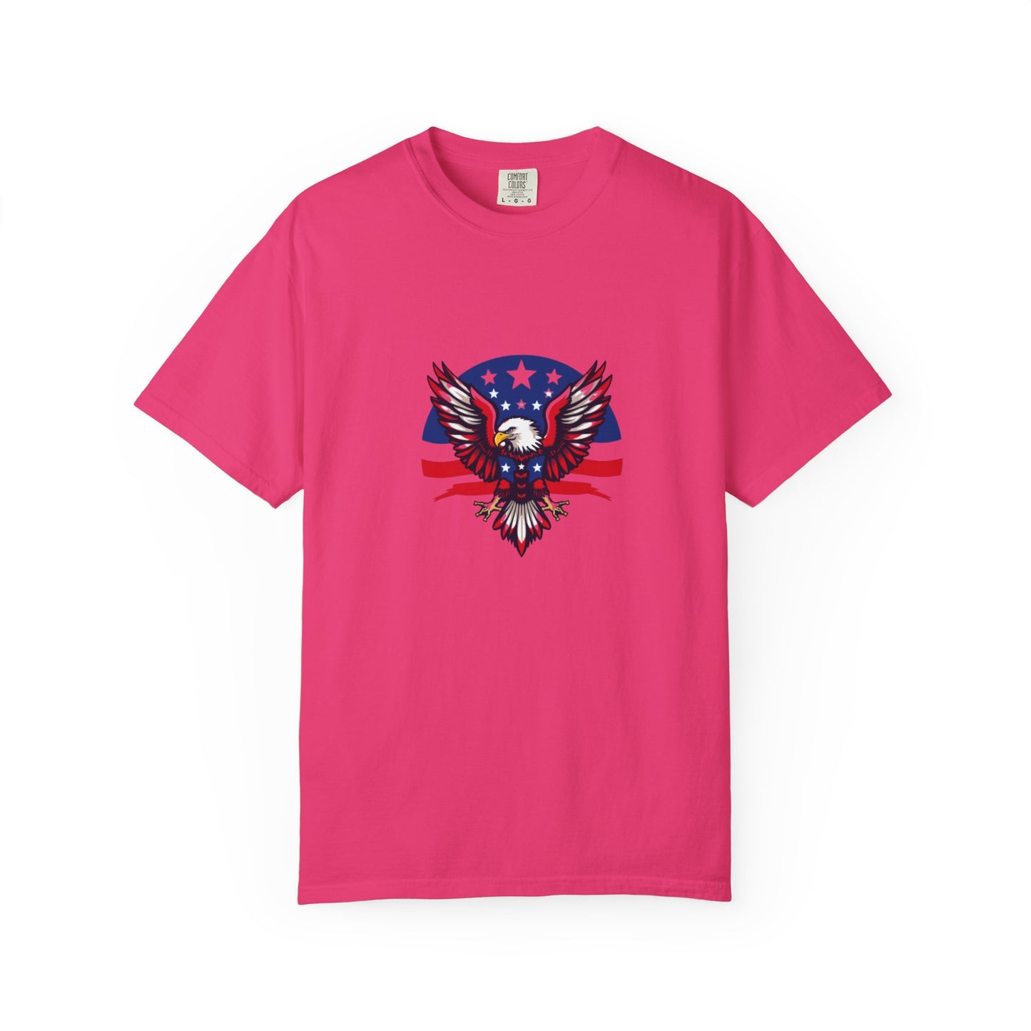 Patriotic T-Shirt with Eagle Graphic | Faith By Flag Tee, Unisex Apparel, Independence Day Shirt, Casual Wear, Gift for Veterans