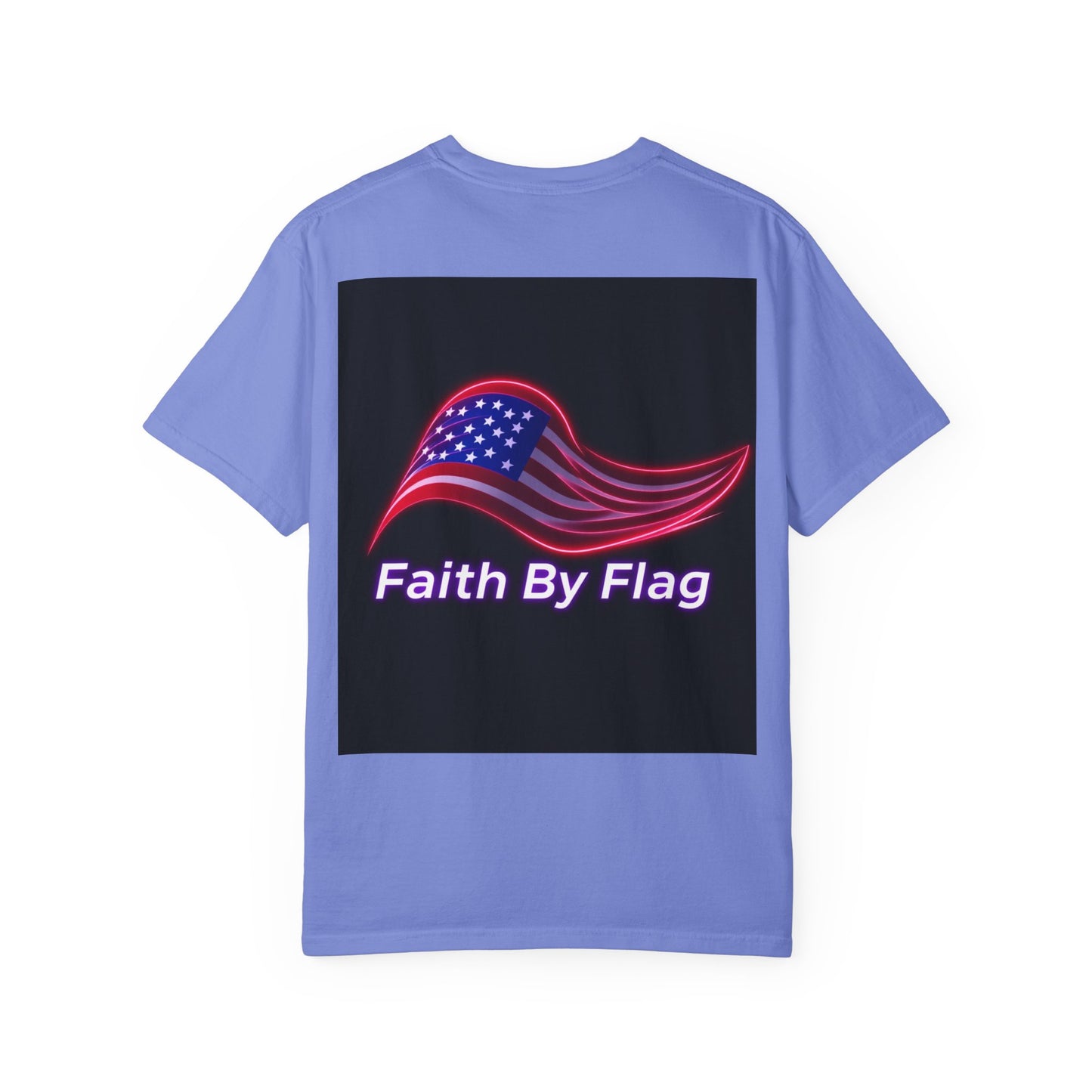 Patriotic T-Shirt with Eagle Graphic | Faith By Flag Tee, Unisex Apparel, Independence Day Shirt, Casual Wear, Gift for Veterans