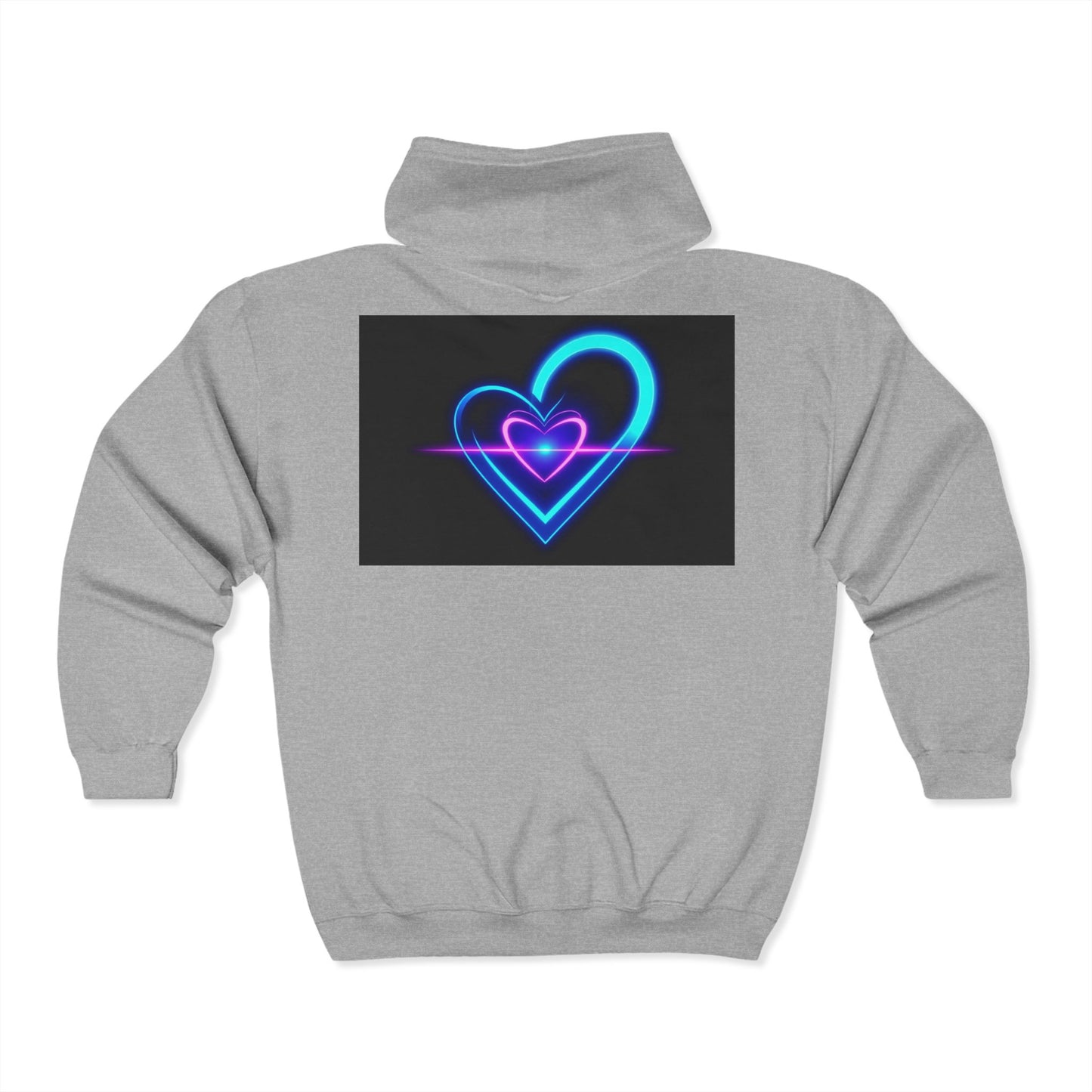 Legendary Love Zip Hoodie, Unisex Graphic Sweatshirt, Cozy Gift for Music Lovers, Valentine's Day Apparel, Trendy Casual Wear