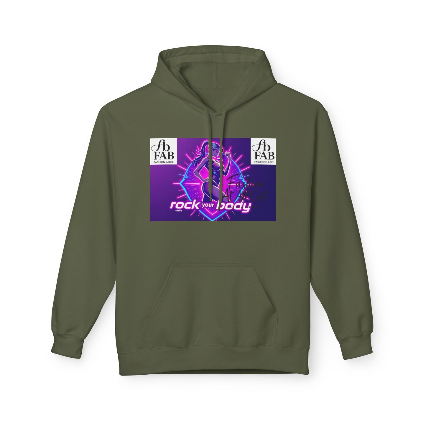Rock Your Body Fleece Hoodie | Unisex Midweight Hoodie, Cozy Sweatshirt, Unique Gift for Fitness Lovers, Casual Wear, Music Inspired Apparel