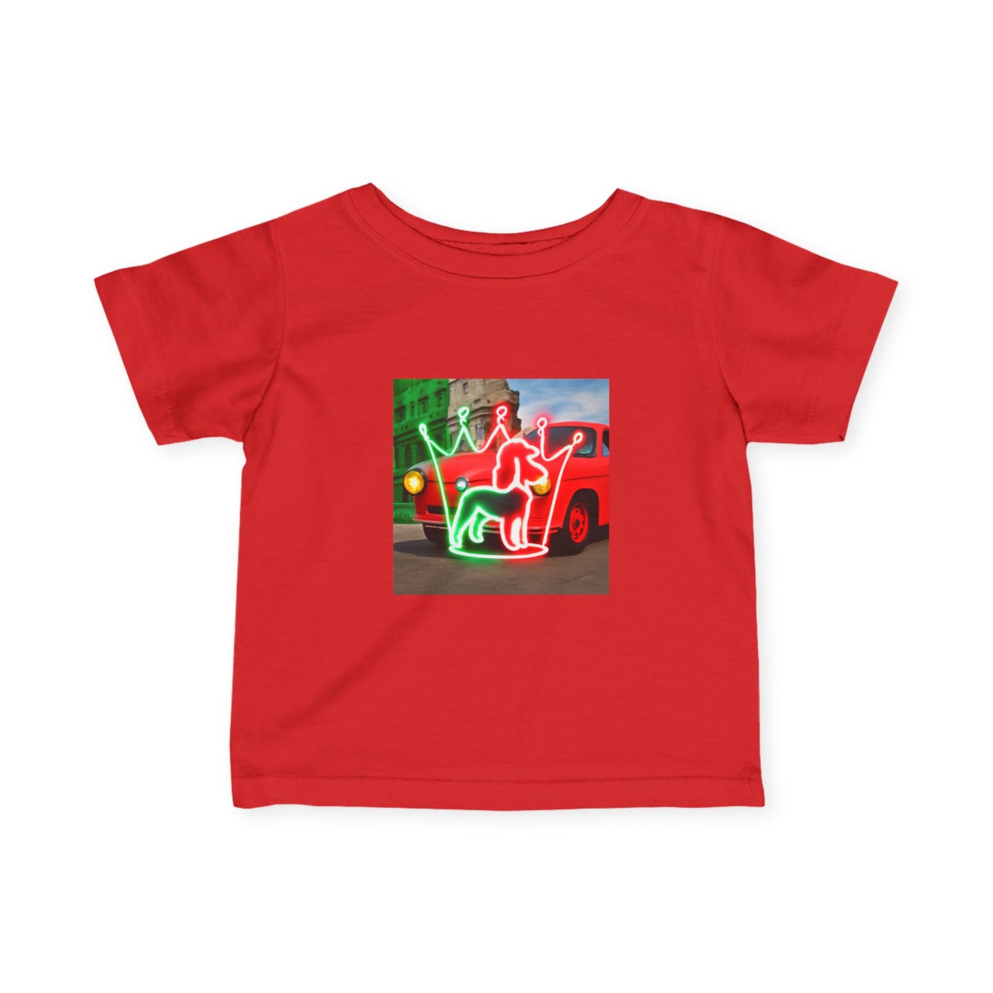 Infant Neon Light Tee, Cute Baby Shirt, Toddler Casual Wear, Holiday Outfit, Playful Gift Idea